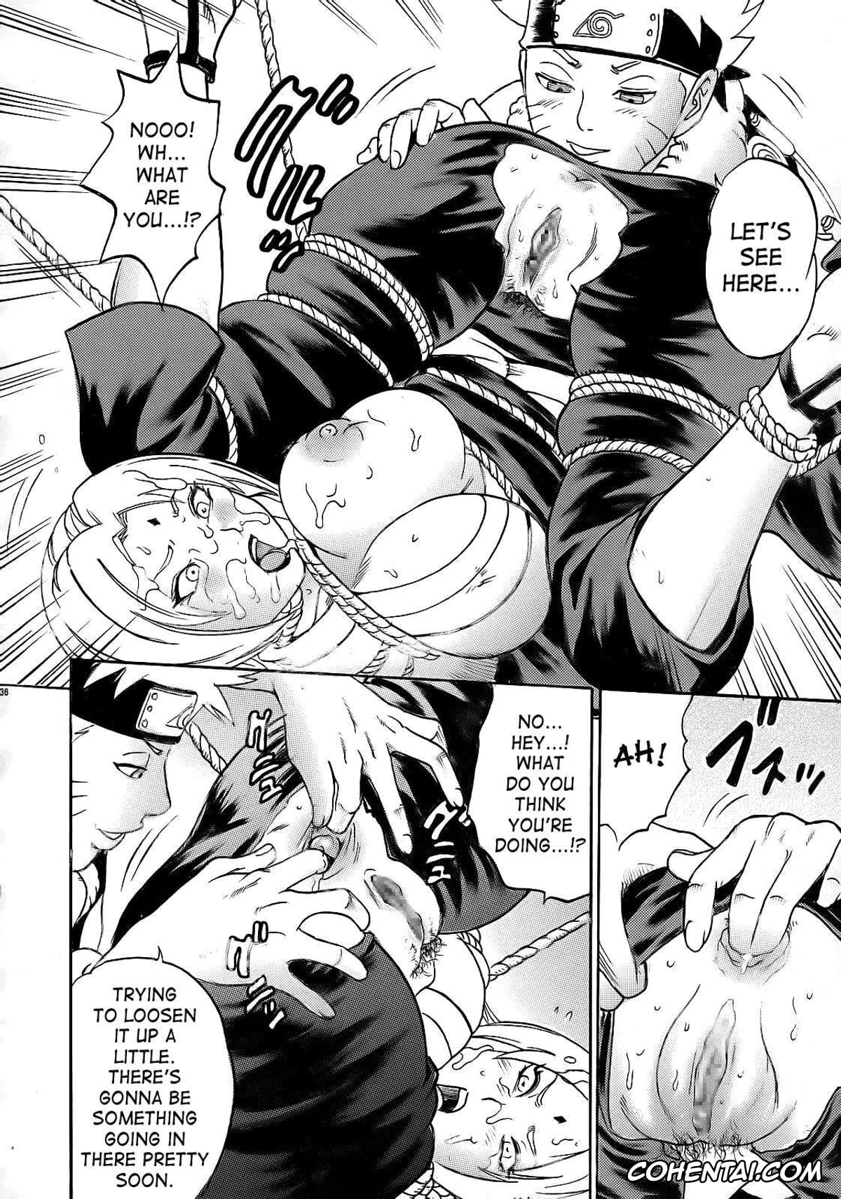 NARUTO hentai, Akamaru hentai, Hinata Hyuga hentai, Kiba Inuzuka hentai, Kurenai Yuhi hentai, Naruto Uzumaki hentai, Shino Aburame hentai, Shizune hentai, Temari hentai, Tsunade hentai, PM 10 In Nin Shugyou (Naruto), pagina 36