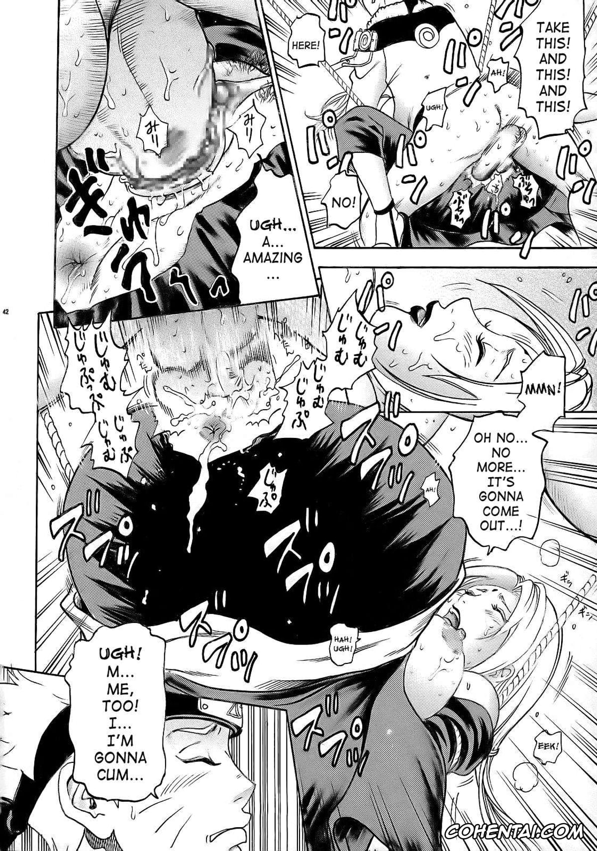 NARUTO hentai, Akamaru hentai, Hinata Hyuga hentai, Kiba Inuzuka hentai, Kurenai Yuhi hentai, Naruto Uzumaki hentai, Shino Aburame hentai, Shizune hentai, Temari hentai, Tsunade hentai, PM 10 In Nin Shugyou (Naruto), pagina 42