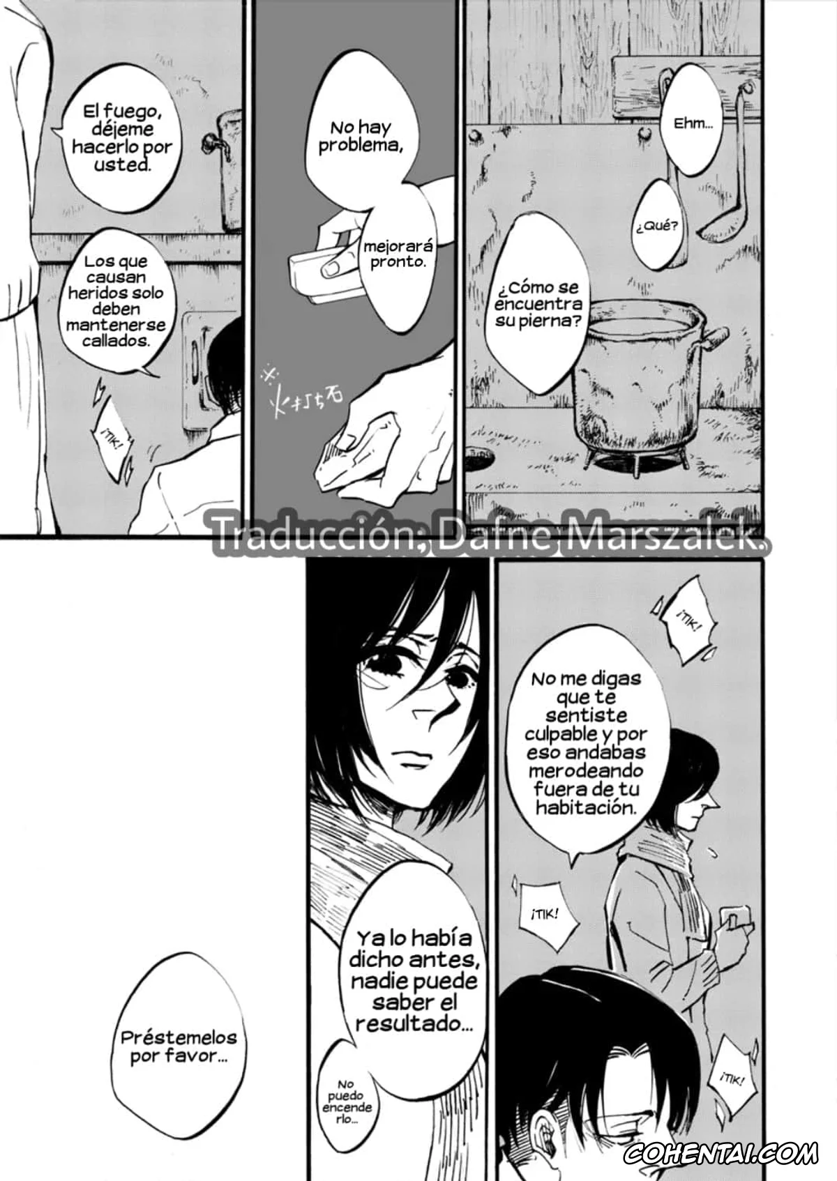 Shingeki No Kyojin | Attack On Titan xxx, Levi Ackerman xxx, Mikasa Ackerman xxx, Silent Roar. | Rugido Silencioso. (Shingeki no Kyojin), pagina 4