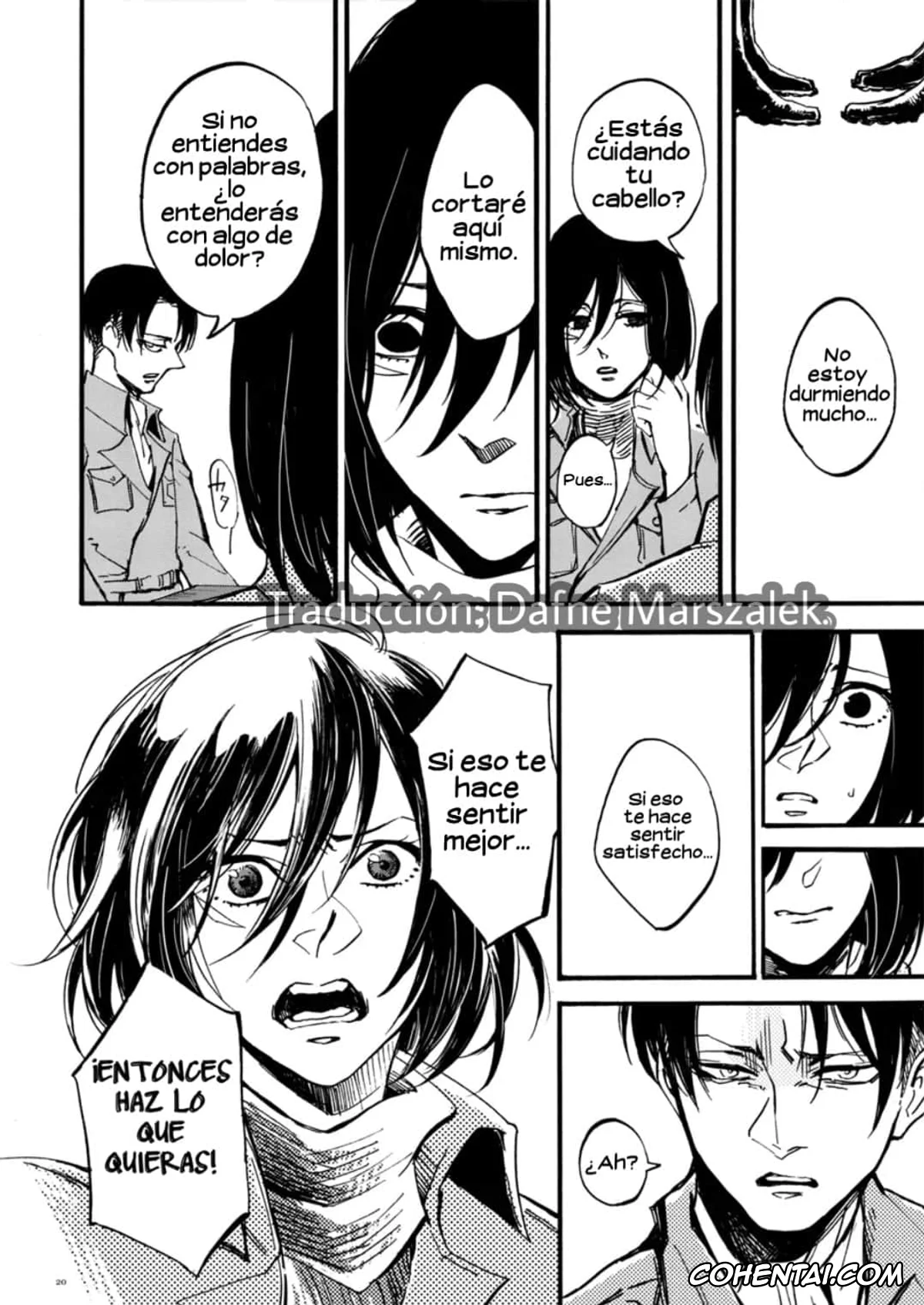 Shingeki No Kyojin | Attack On Titan xxx, Levi Ackerman xxx, Mikasa Ackerman xxx, Silent Roar. | Rugido Silencioso. (Shingeki no Kyojin), pagina 19