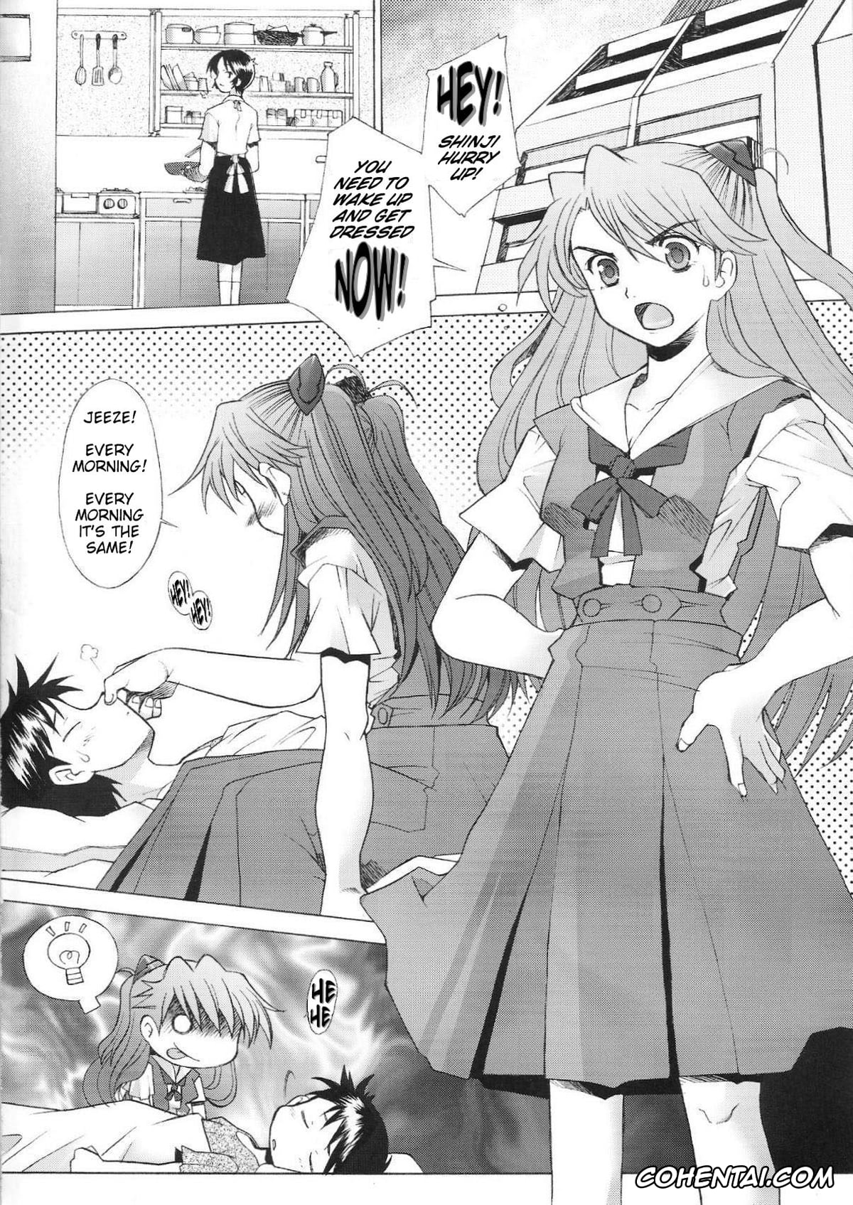 Neon Genesis Evangelion hentai, Asuka Langley Soryu hentai, Shinji Ikari hentai, More! (Neon Genesis Evangelion), pagina 3