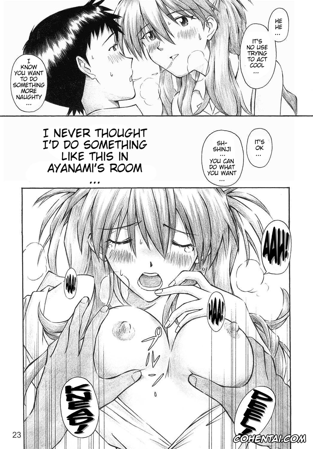 Neon Genesis Evangelion xxx, Asuka Langley Soryu xxx, Rei Ayanami xxx, Shinji Ikari xxx, YAMMY? (Neon Genesis Evangelion), pagina 22