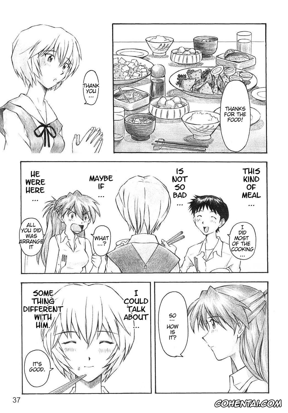 Neon Genesis Evangelion xxx, Asuka Langley Soryu xxx, Rei Ayanami xxx, Shinji Ikari xxx, YAMMY? (Neon Genesis Evangelion), pagina 37