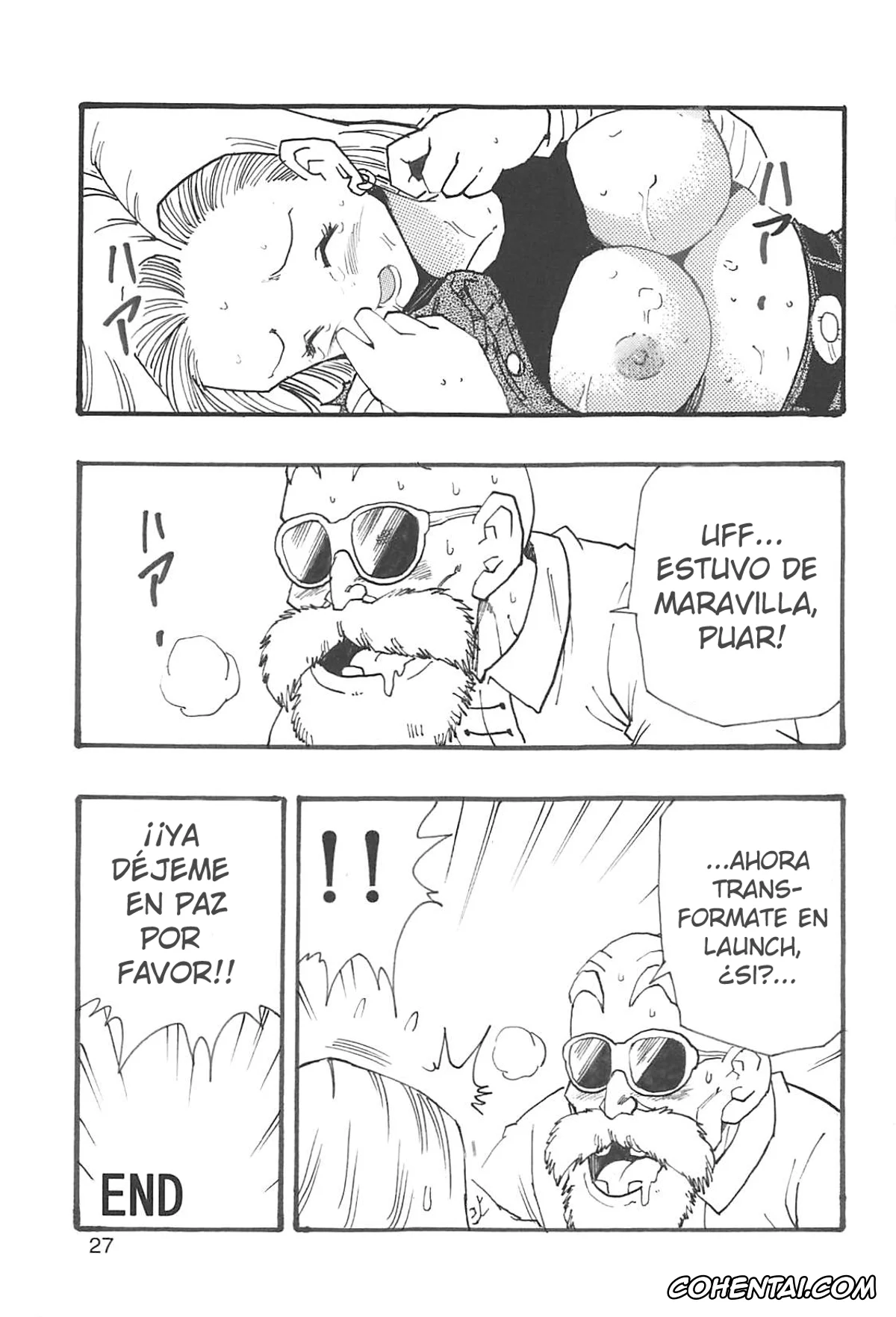 Dragon Ball Z xxx, Android 18 xxx, Bulma Briefs xxx, Master Roshi xxx, Oolong xxx, Puar xxx, Dragon Ball Girls Collection 1 Fukkokuban (Dragon Ball Z), pagina 28