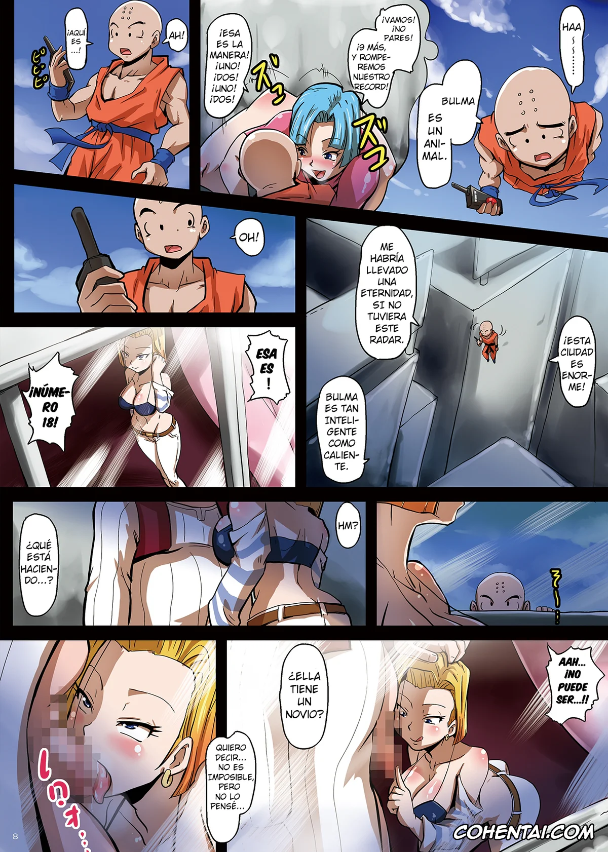 Dragon Ball Z hentai, Android 18 hentai, Bulma Briefs hentai, Krillin hentai, 18-gou Sei Dorei Keikaku -Bulma to Krilin no Kyoubou de 18-gou ga Ochiru Made- (Dragon Ball Z), pagina 9
