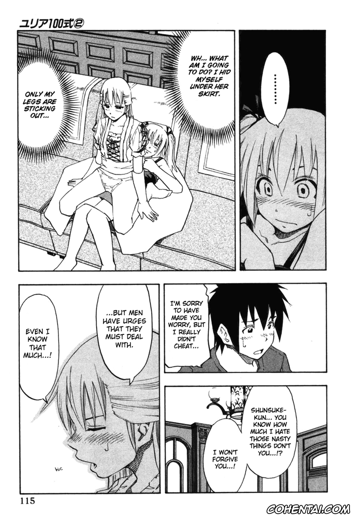 Manga porno, Tankoubon porno, Yuria 100 Shiki Vol.2, pagina 116