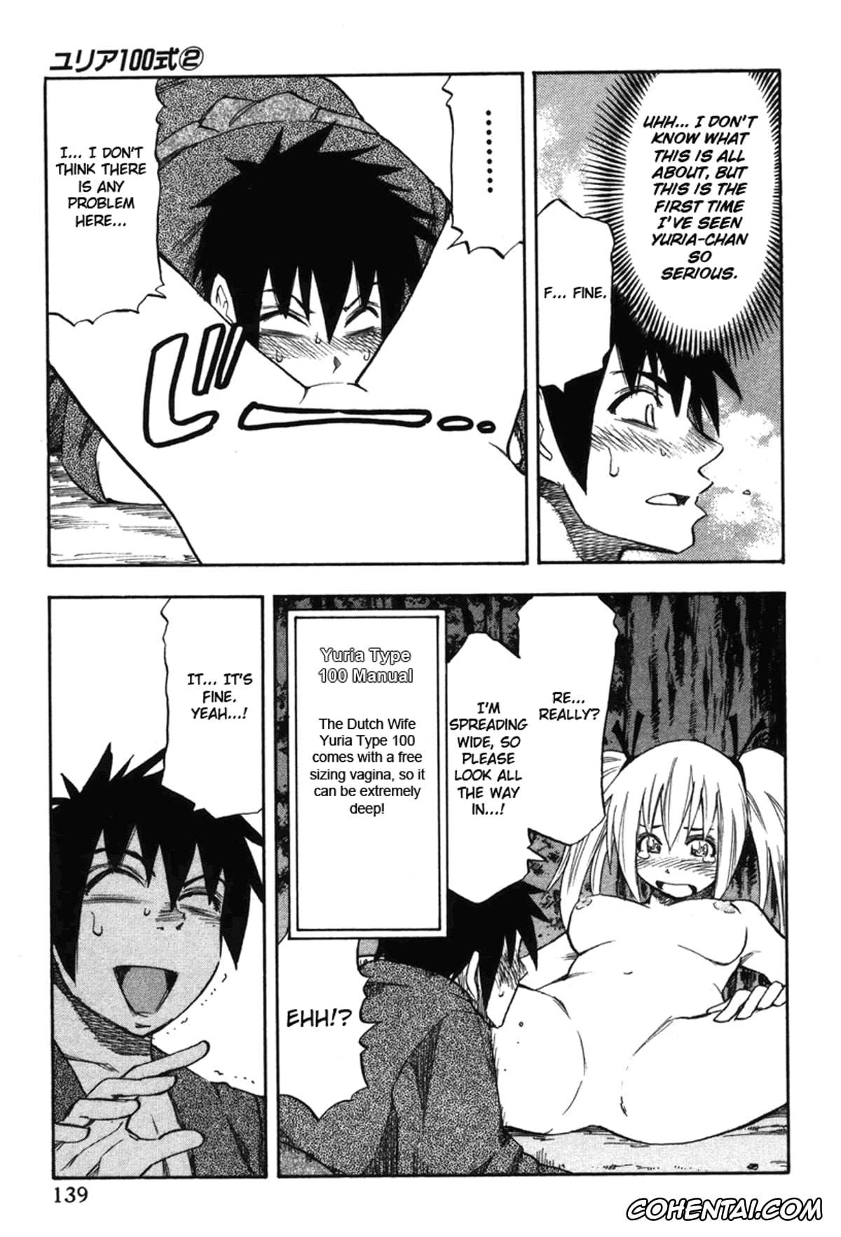 Manga porno, Tankoubon porno, Yuria 100 Shiki Vol.2, pagina 140