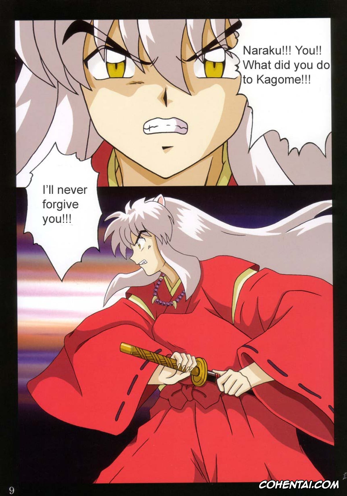 Inuyasha hentai, Kagome Higurashi hentai, Miroku hentai, Tukikage Sakura (Inuyasha), pagina 9