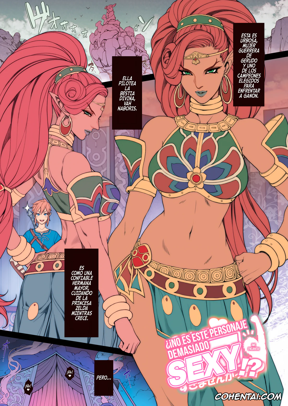 The Legend Of Zelda xxx, Link xxx, Urbosa xxx, Rakugaki Ero Manga, Breath of the Wild no Urbosa-sama! (The Legend of Zelda: Breath of the Wild), pagina 1