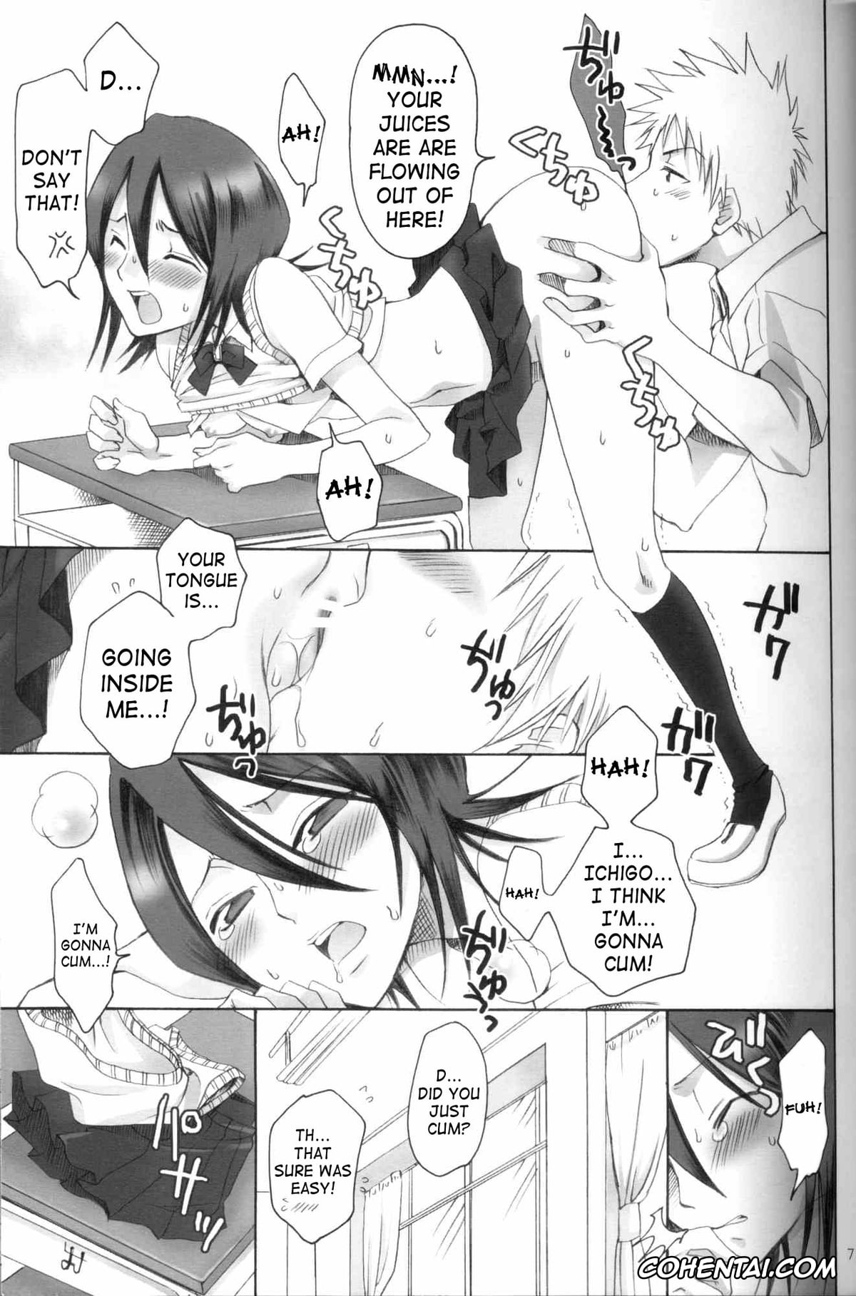 Bleach hentai, Ichigo Kurosaki hentai, Renji Abarai hentai, Rukia Kuchiki hentai, Kurosaki-ke no Shinigami (Bleach), pagina 6
