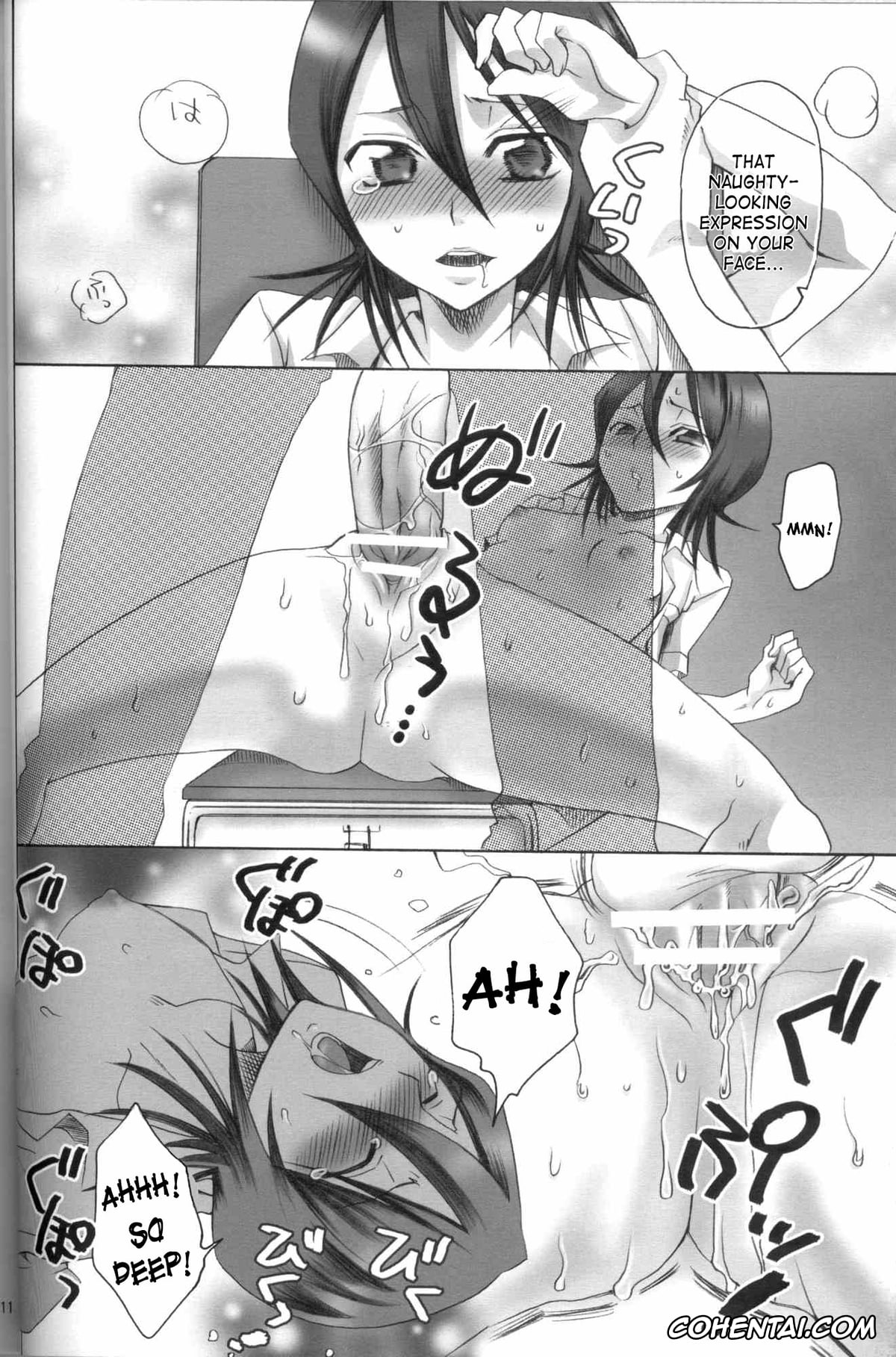Bleach hentai, Ichigo Kurosaki hentai, Renji Abarai hentai, Rukia Kuchiki hentai, Kurosaki-ke no Shinigami (Bleach), pagina 9