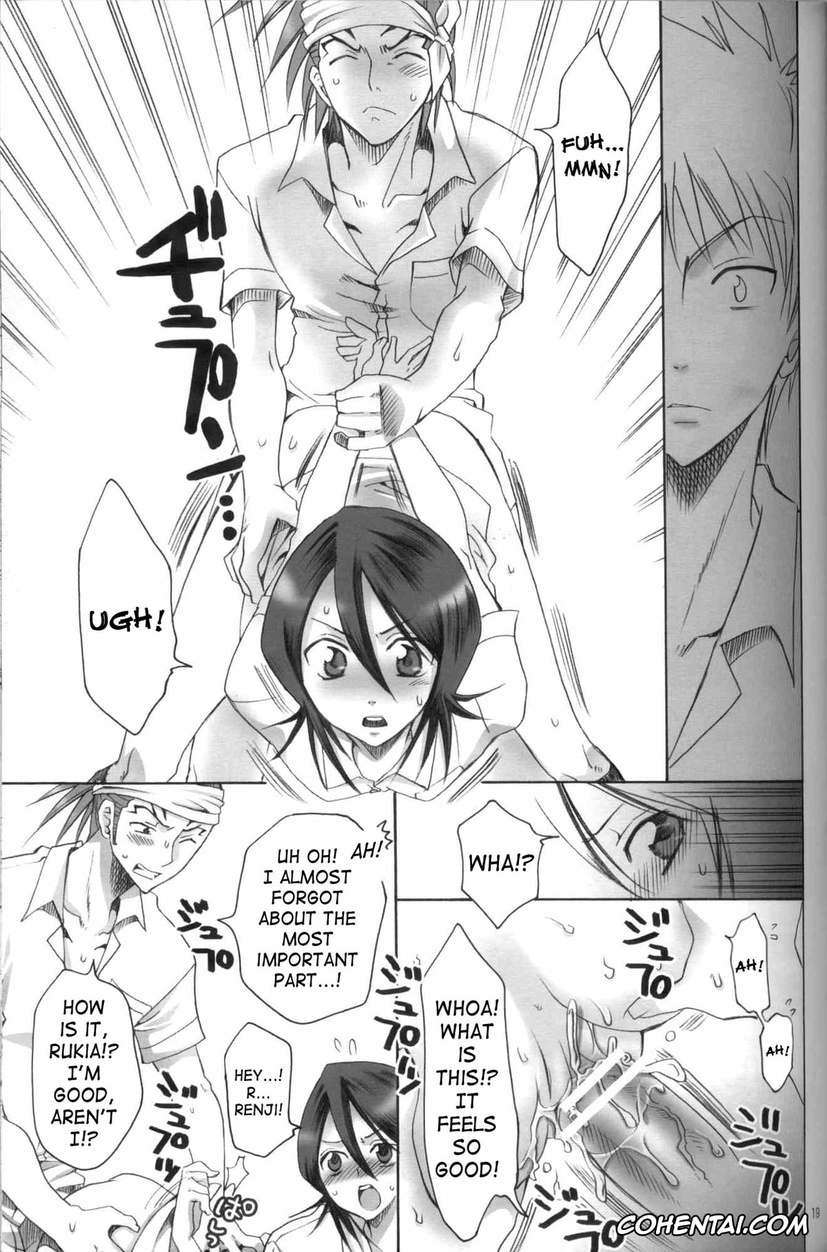 Bleach hentai, Ichigo Kurosaki hentai, Renji Abarai hentai, Rukia Kuchiki hentai, Kurosaki-ke no Shinigami (Bleach), pagina 18