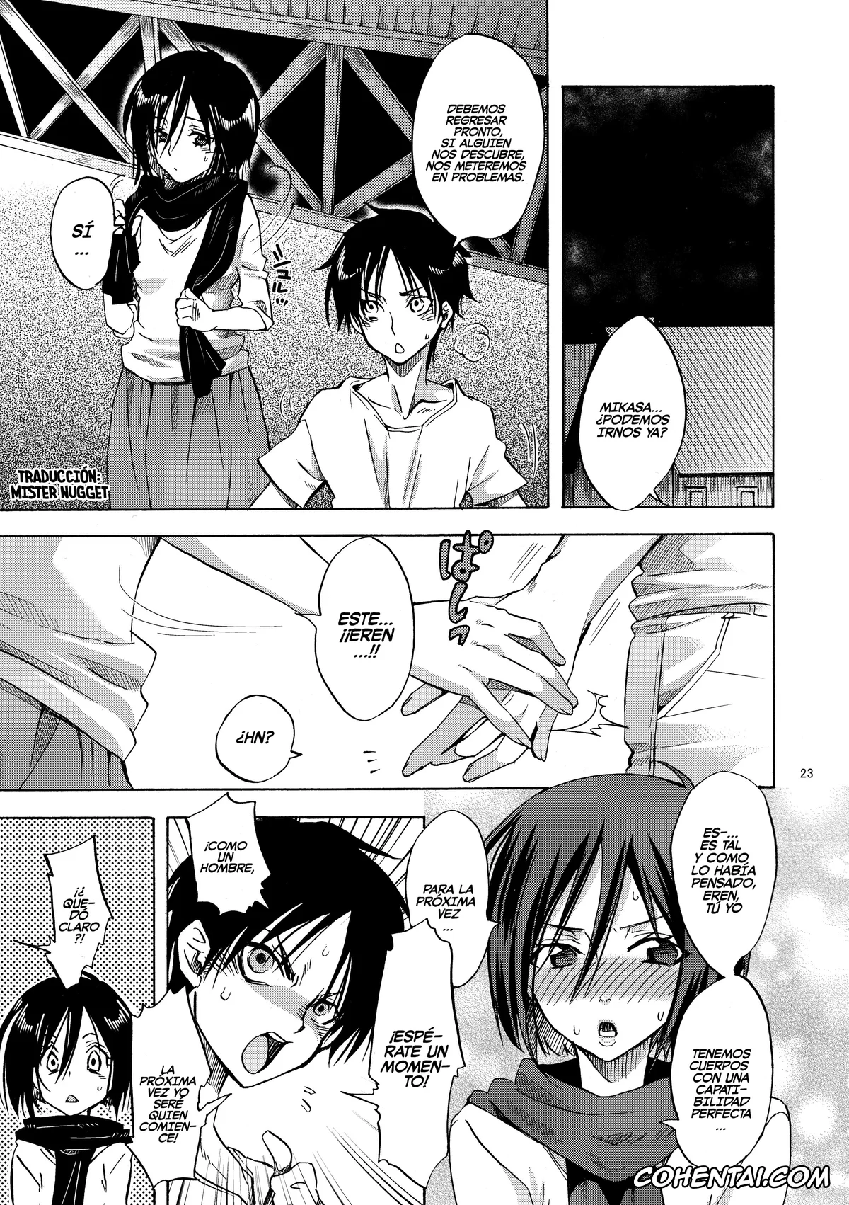 Shingeki No Kyojin | Attack On Titan porno, Eren Jaeger porno, Mikasa Ackerman porno, Eren to Kozukuri Jissen! (Shingeki no Kyojin), pagina 23