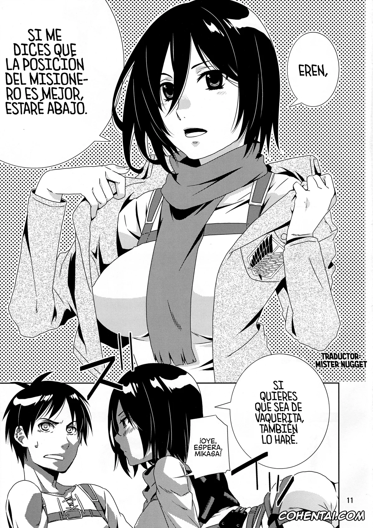 Shingeki No Kyojin | Attack On Titan porno, Armin Arlert porno, Eren Jaeger porno, Hange Zoe porno, Jean Kirschtein porno, Krista Lenz porno, Levi Ackerman porno, Mikasa Ackerman porno, Reiner Braun porno, Ymir porno, Koui no Saichuu mo Muffler wa Kanarazu Chakuyou no Koto (Shingeki no Kyojin), pagina 11