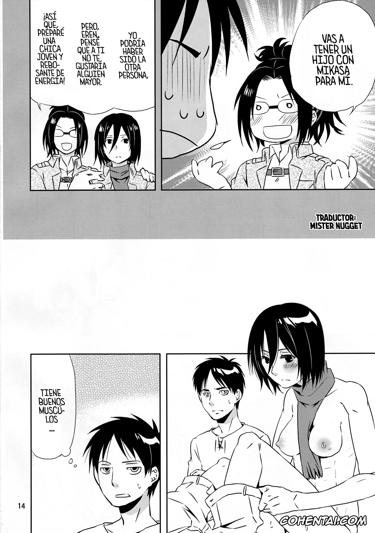 Shingeki No Kyojin | Attack On Titan porno, Armin Arlert porno, Eren Jaeger porno, Hange Zoe porno, Jean Kirschtein porno, Krista Lenz porno, Levi Ackerman porno, Mikasa Ackerman porno, Reiner Braun porno, Ymir porno, Koui no Saichuu mo Muffler wa Kanarazu Chakuyou no Koto (Shingeki no Kyojin), pagina 14