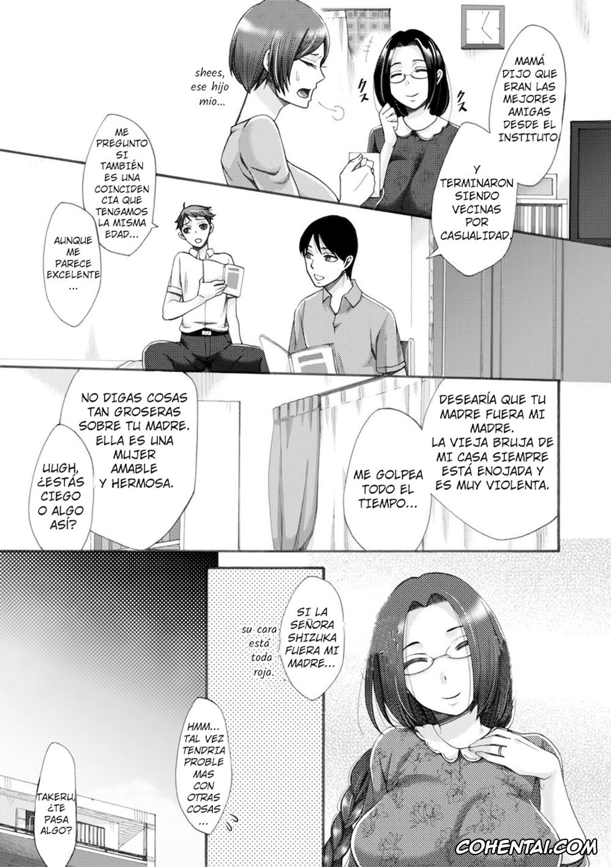Revistas hentai, COMIC Shingeki hentai, Tonari no Kirei na Okaa-san (COMIC Shingeki 2019-08), pagina 3