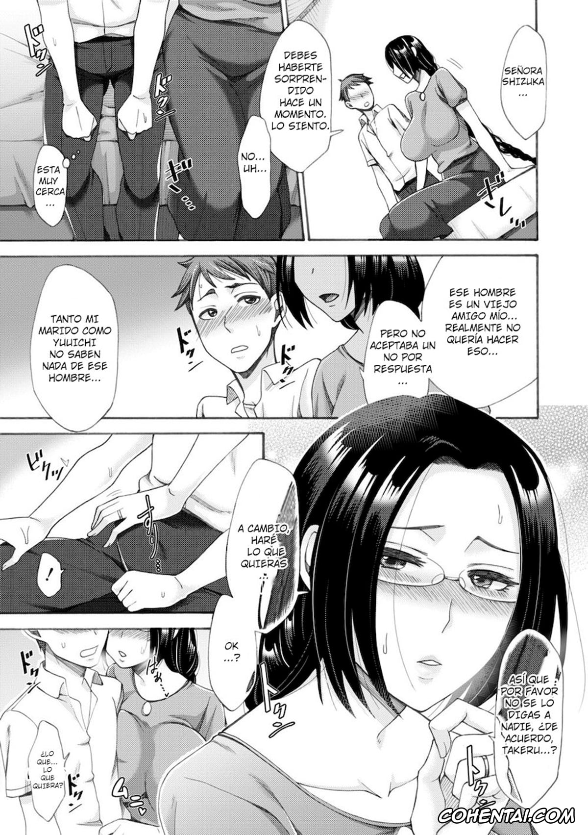 Revistas hentai, COMIC Shingeki hentai, Tonari no Kirei na Okaa-san (COMIC Shingeki 2019-08), pagina 9