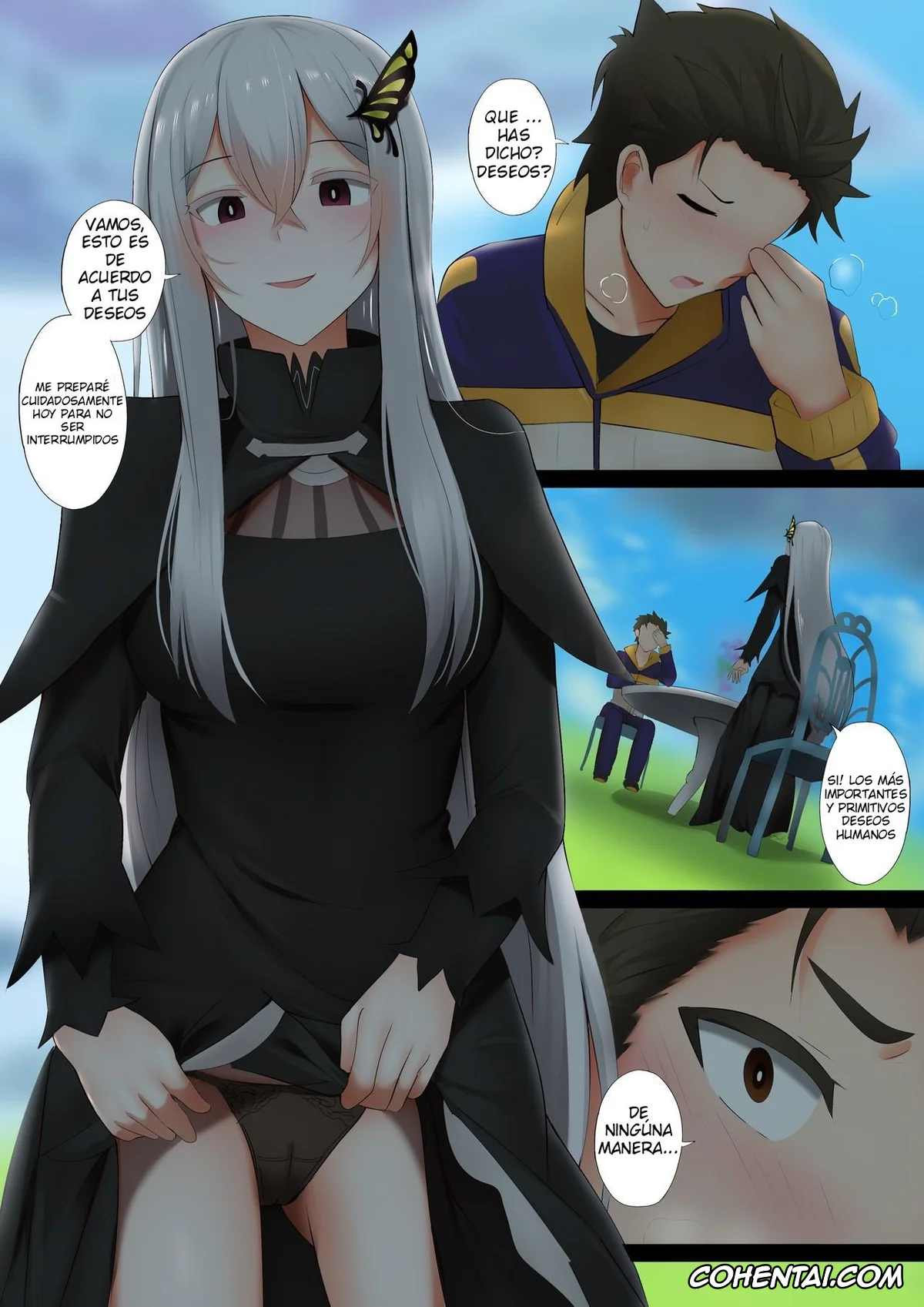 Re:Zero kara Hajimeru Isekai Seikatsu hentai, Echidna hentai, Subaru Natsuki hentai, Echidna (Re:Zero kara Hajimeru Isekai Seikatsu), pagina 3