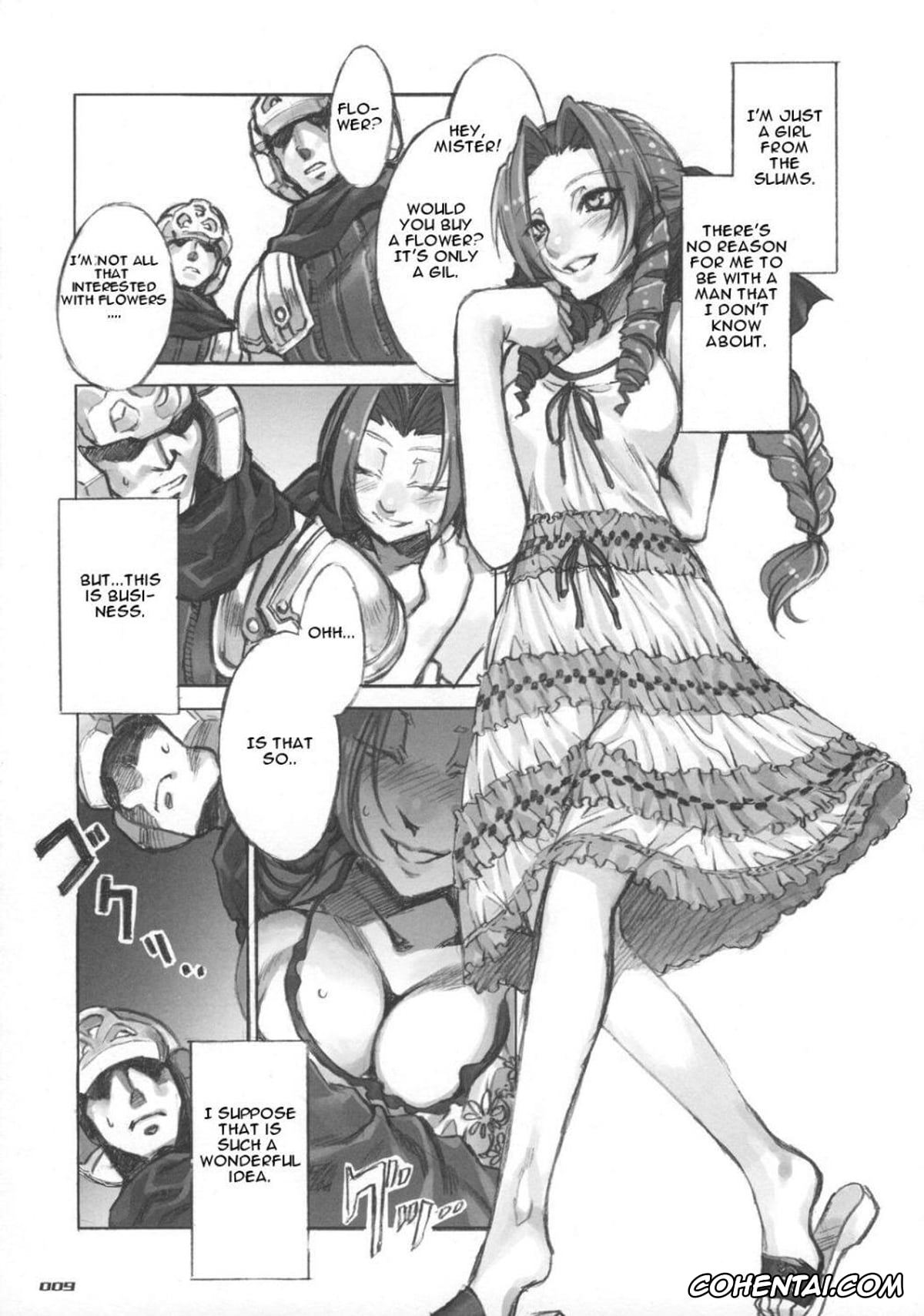 Final Fantasy hentai, Aerith Gainsborough hentai, MORAL CRISIS (Final Fantasy VII), pagina 9