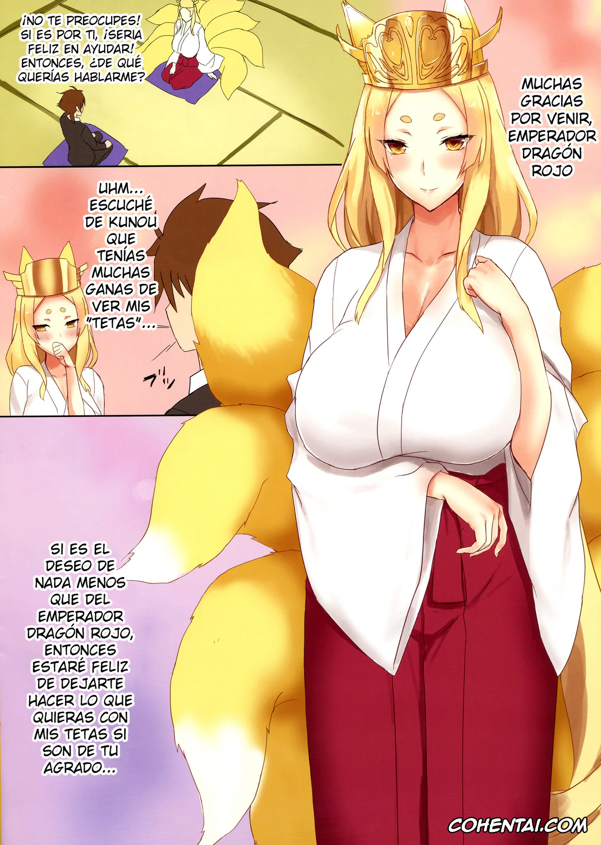 Highschool DxD porno, Issei Hyoudou porno, Yasaka porno, Yasaka-san no Oppai (High School DxD), pagina 2