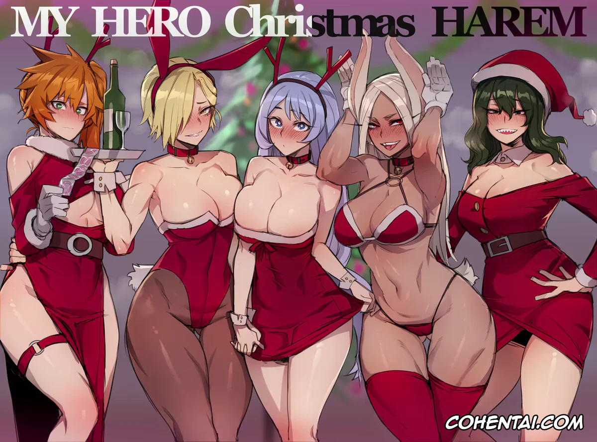 My Hero Academia | Boku No Hero Academia xxx, Itsuka Kendou xxx, Nejire Hado xxx, Rumi Usagiyama xxx, Ryuko Tatsuma xxx, Setsuna Tokage xxx, MY HERO Christmas HAREM (Boku no Hero Academia), pagina 1
