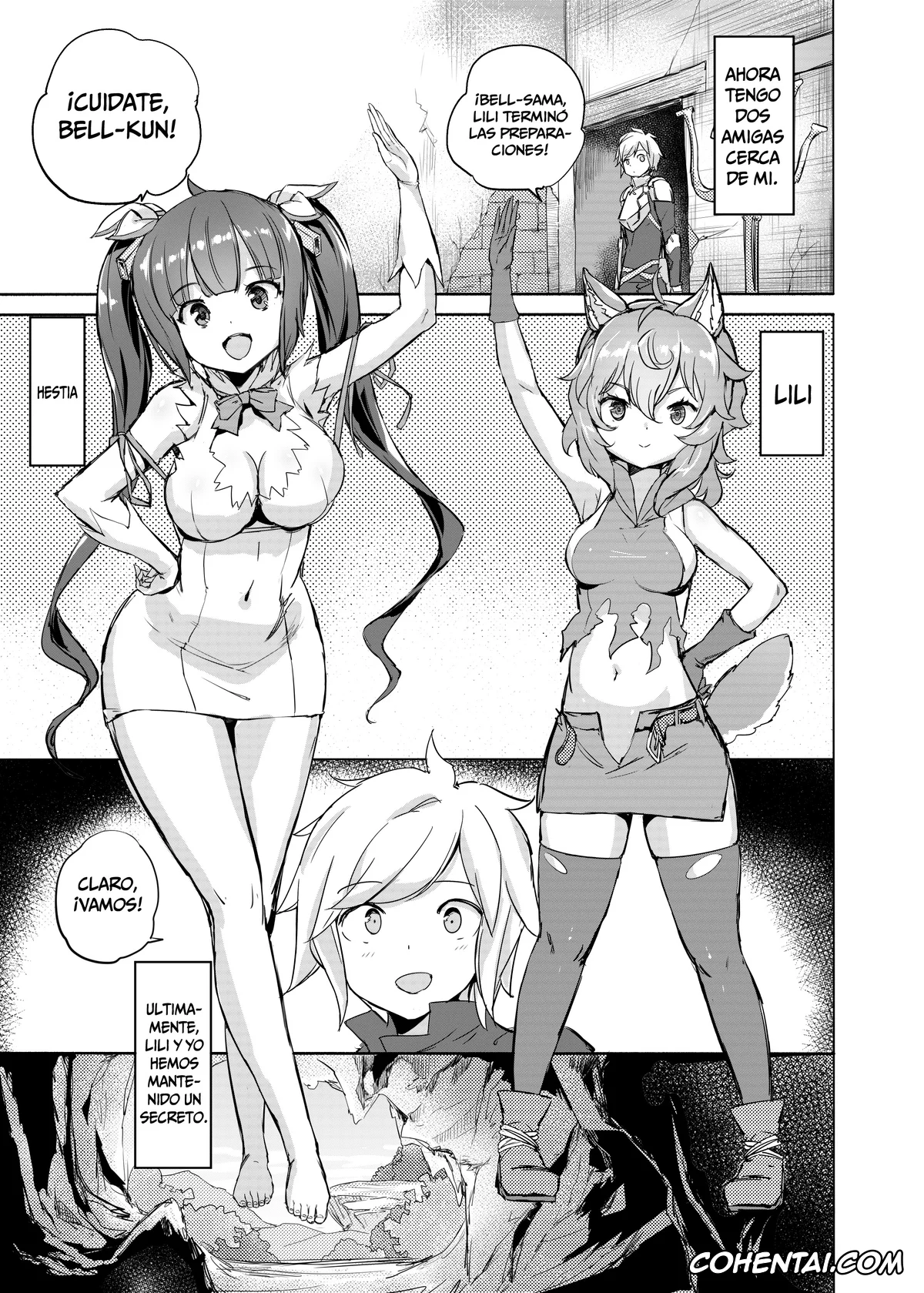 Dungeon ni Deai o Motomeru no wa Machigatteiru Darou ka porno, Bell Cranel porno, Hestia porno, Liliruca Arde porno, Dungeon no Mitsuana Sono (Dungeon ni Deai o Motomeru no wa Machigatteiru Darou ka), pagina 5