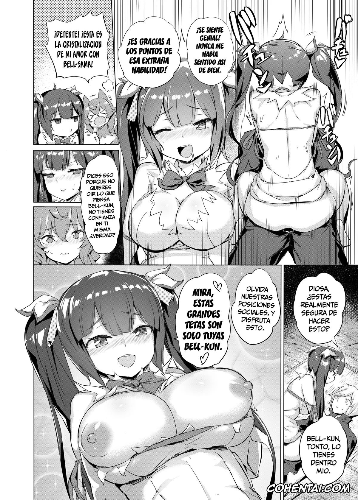 Dungeon ni Deai o Motomeru no wa Machigatteiru Darou ka porno, Bell Cranel porno, Hestia porno, Liliruca Arde porno, Dungeon no Mitsuana Sono (Dungeon ni Deai o Motomeru no wa Machigatteiru Darou ka), pagina 14