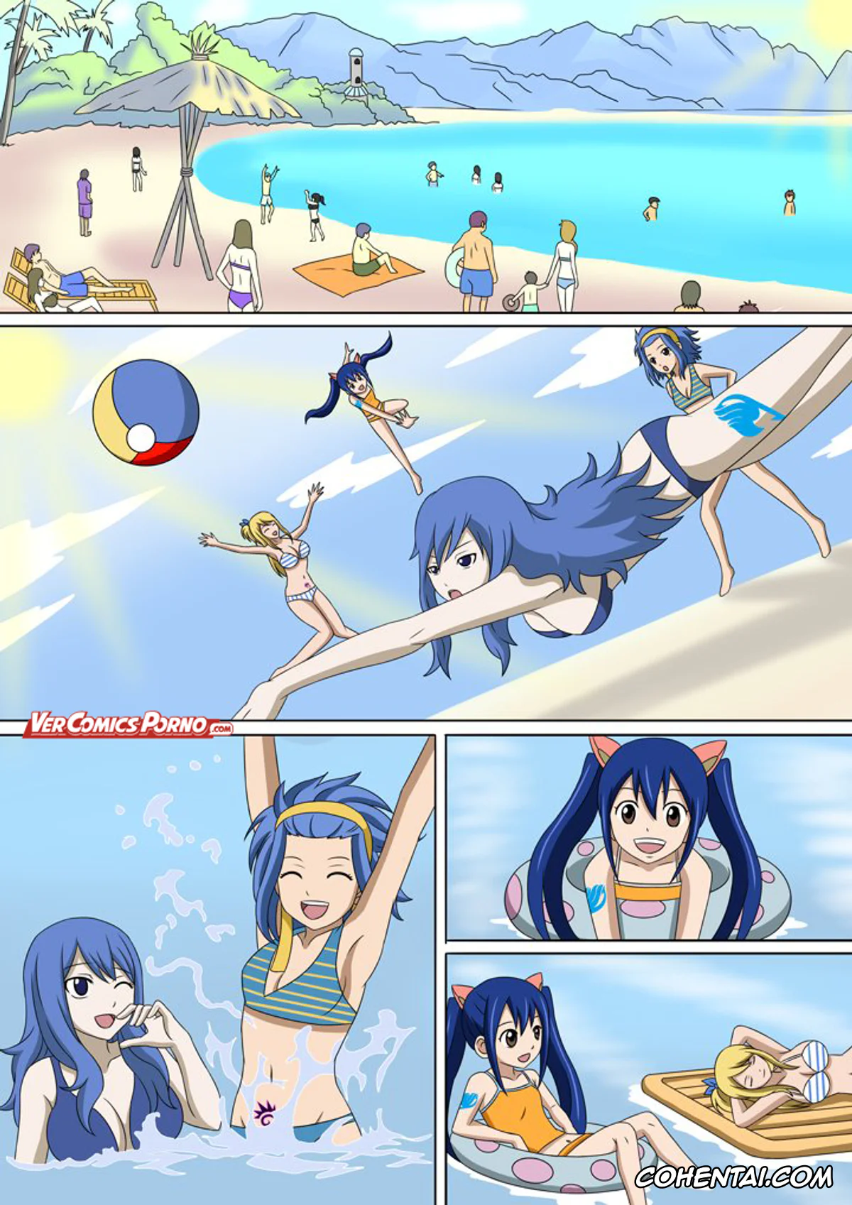 Fairy Tail hentai, Juvia Lockser hentai, Levy Mcgarden hentai, Lucy Heartfilia hentai, Wendy Marvell hentai, Fairy Hunting 3 (Fairy Tail), pagina 6