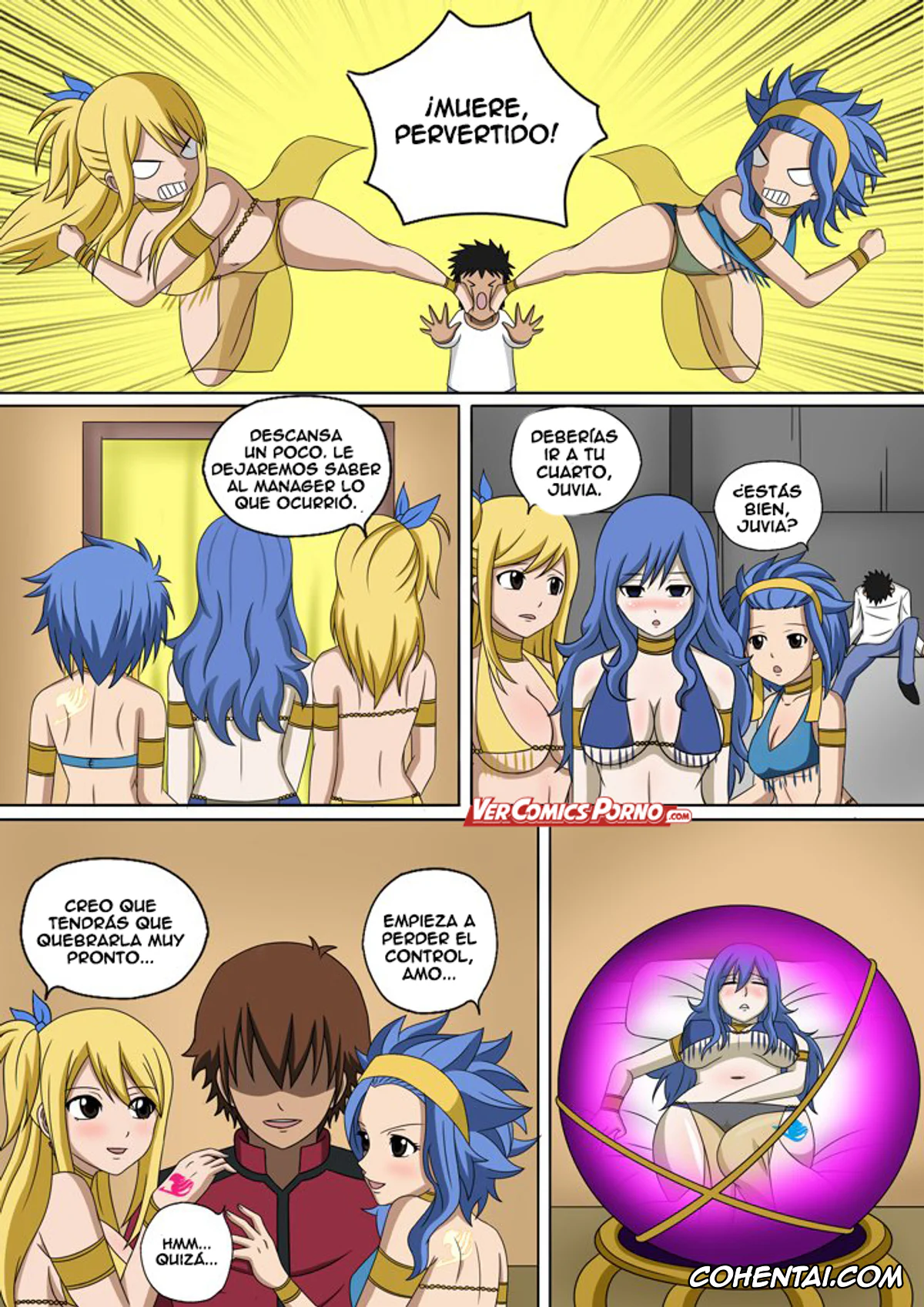 Fairy Tail xxx, Juvia Lockser xxx, Levy Mcgarden xxx, Lucy Heartfilia xxx, Wendy Marvell xxx, Fairy Hunting 3 (Fairy Tail), pagina 16