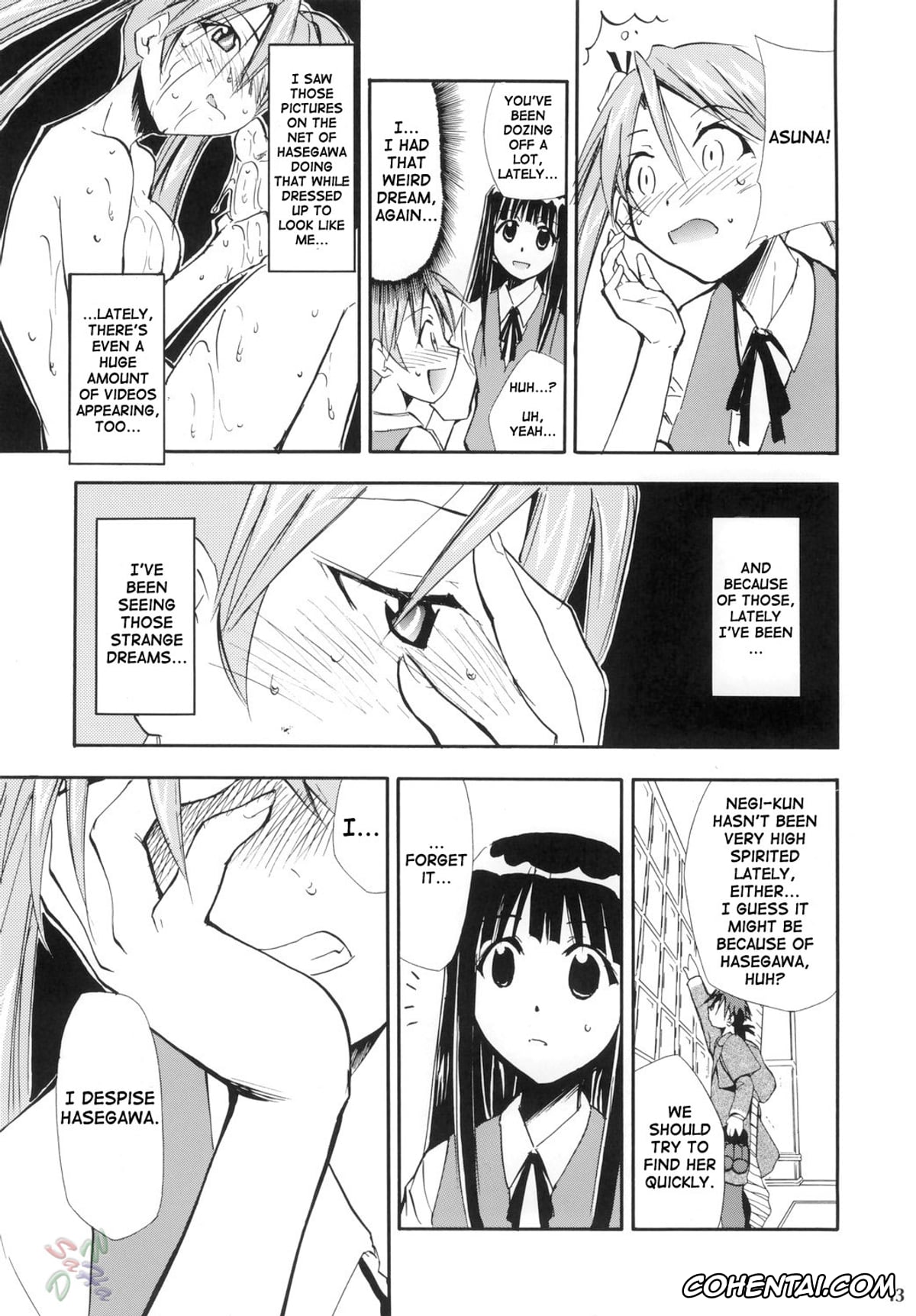 Mahou Sensei Negima hentai, Asuna Kagurazaka hentai, Chisame Hasegawa hentai, Negimaru! 4 (Mahou Sensei Negima!), pagina 12