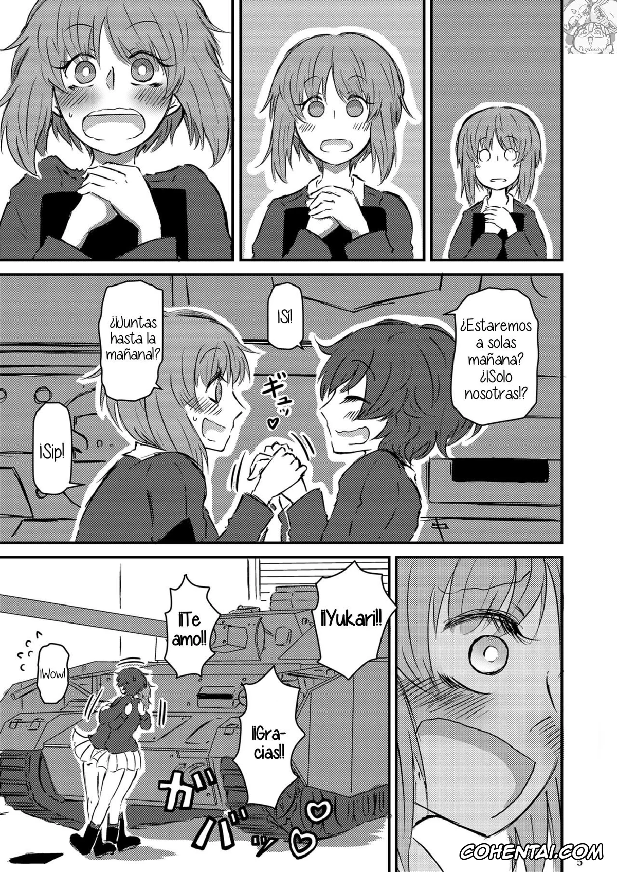 Girls und Panzer hentai, Miho Nishizumi hentai, Yukari Akiyama hentai, Taikai ni Shizumu. (Girls und Panzer), pagina 6