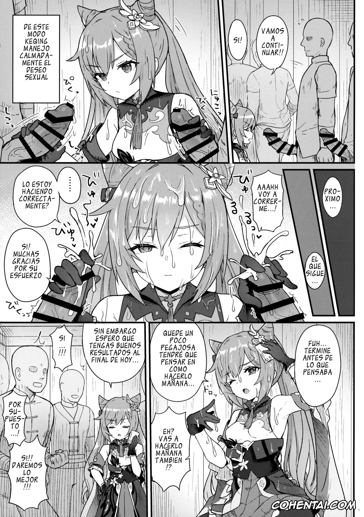 Genshin Impact hentai, Keqing hentai, Keqing-chan ga Buka o Shigoki Makuru Hon (Genshin Impact), pagina 6