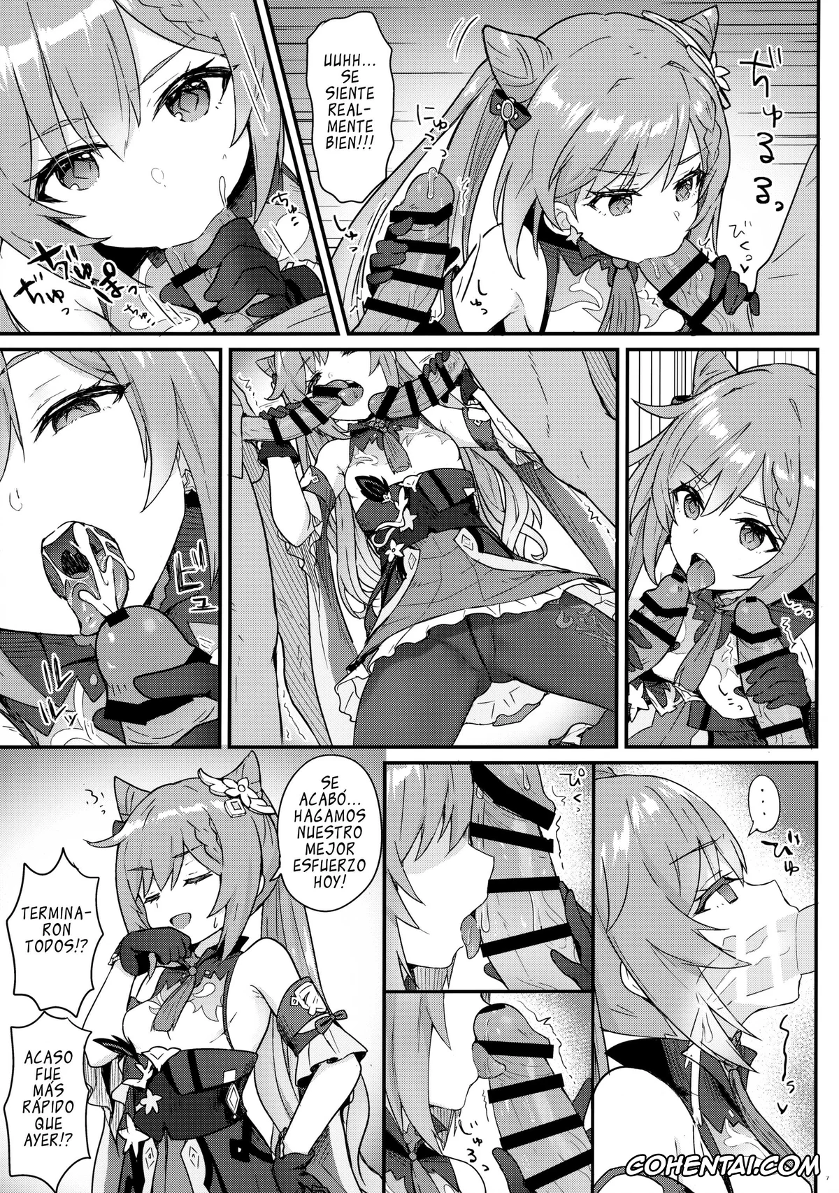Genshin Impact porno, Keqing porno, Keqing-chan ga Buka o Shigoki Makuru Hon (Genshin Impact), pagina 8