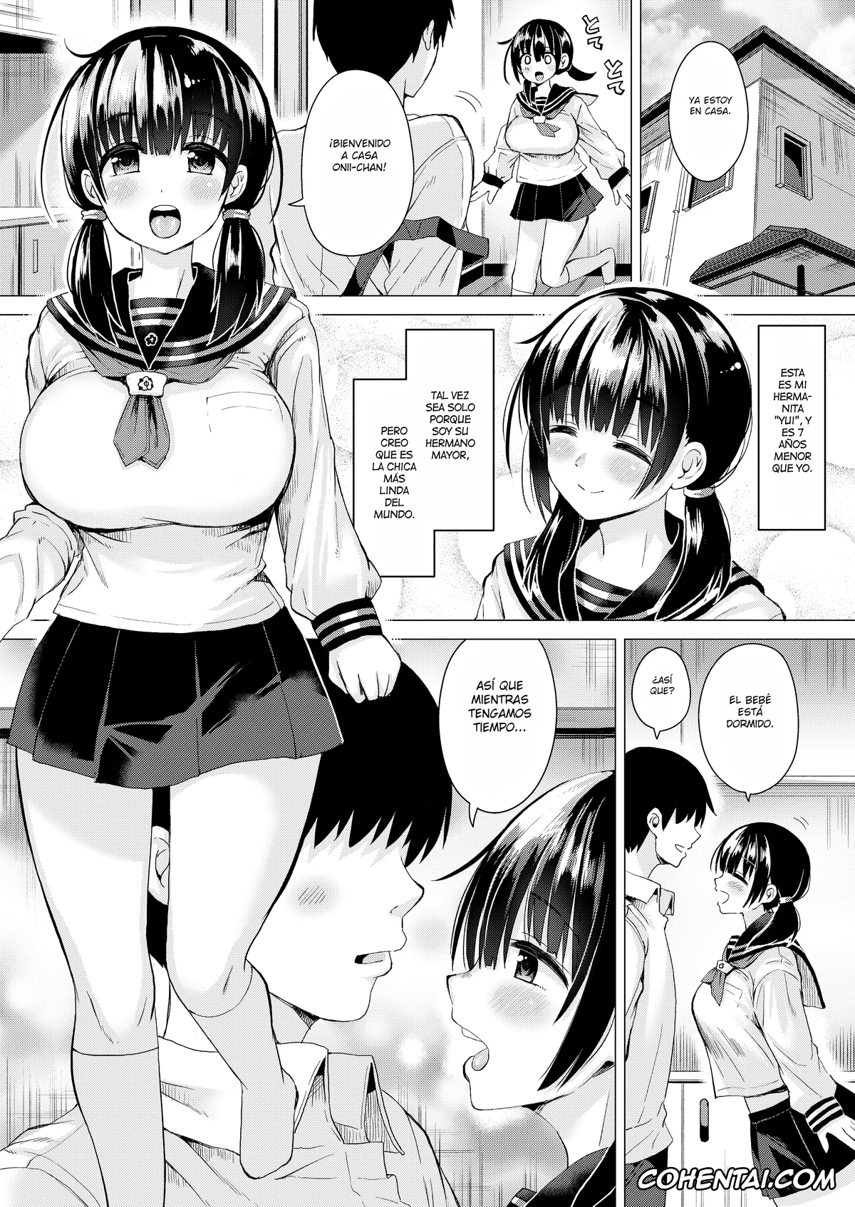 Original hentai, Ninyousei no Takai 7-tsu Shita no Imouto to Futarime o Kosaeru Hon, pagina 3