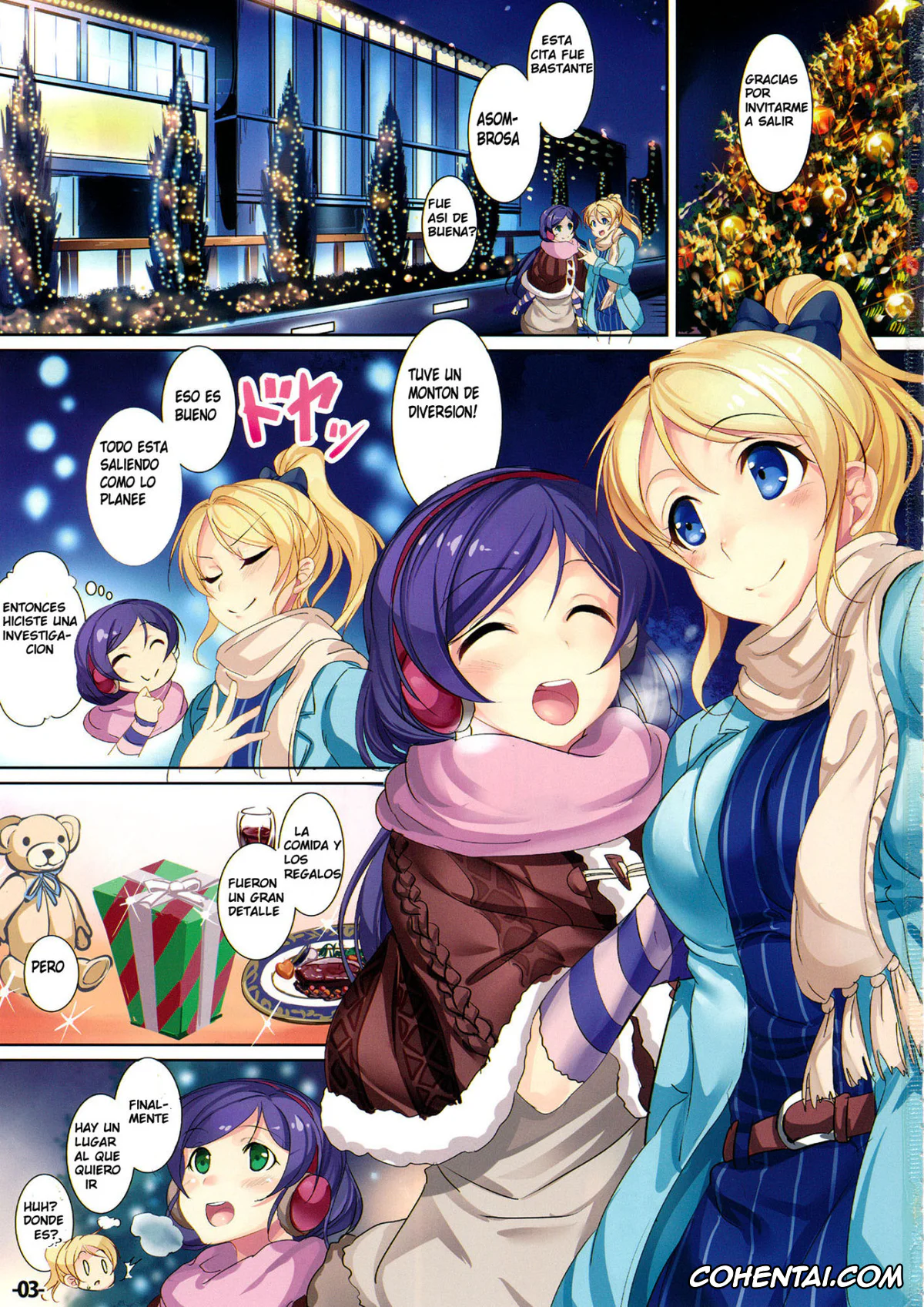 Love Live! porno, Eli Ayase porno, Nozomi Tojo porno, Hotel in Lover (Love Live!), pagina 2
