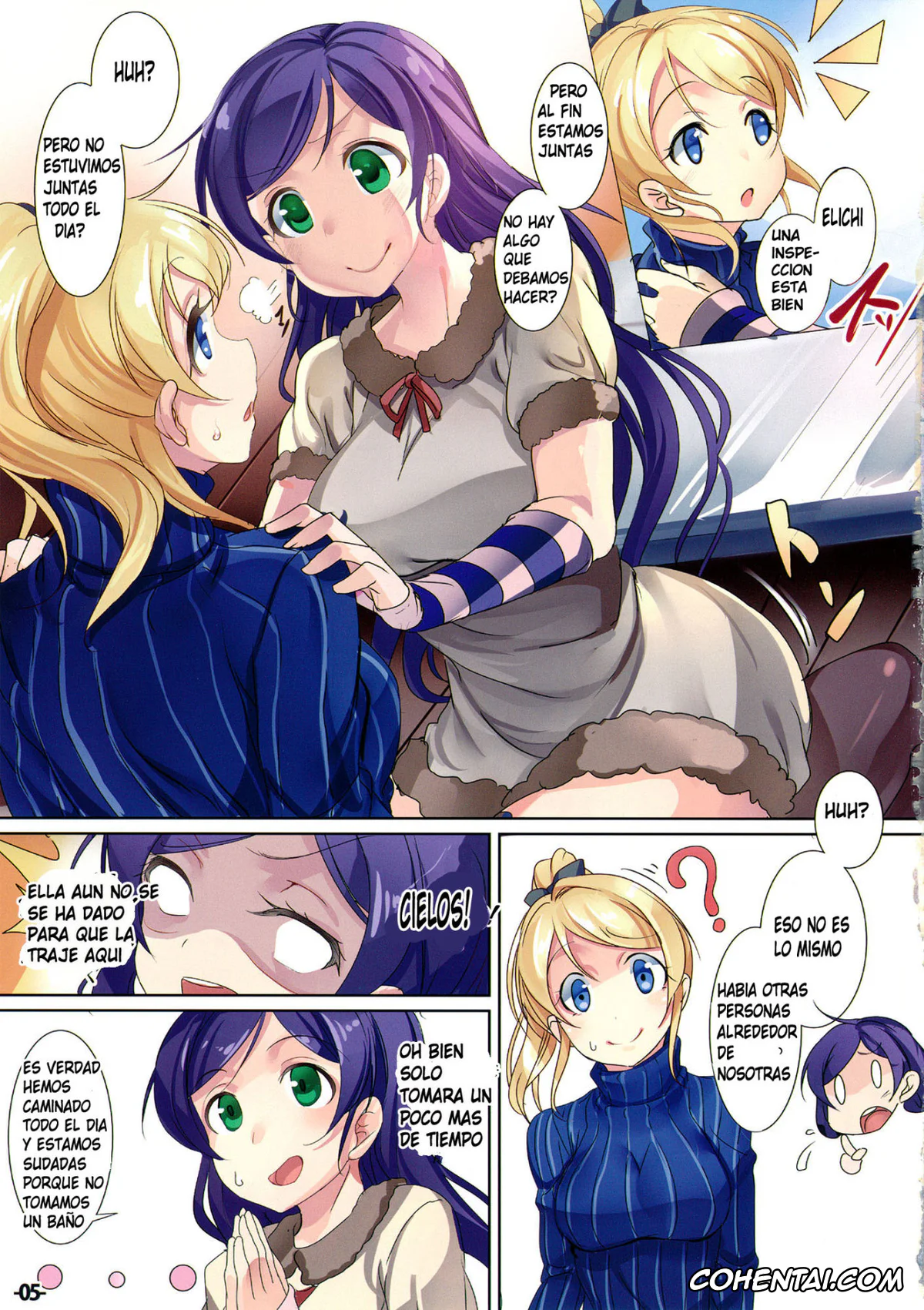 Love Live! xxx, Eli Ayase xxx, Nozomi Tojo xxx, Hotel in Lover (Love Live!), pagina 4