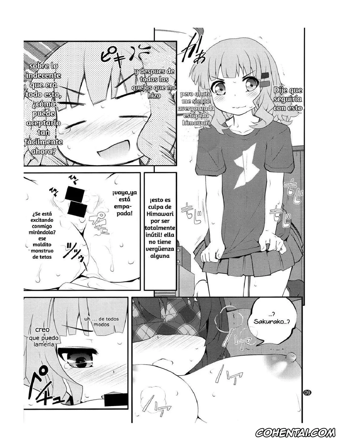 YuruYuri hentai, Himawari Furutani hentai, Sakurako Ohmuro hentai, Himegoto Flowers 10 (YuruYuri), pagina 9