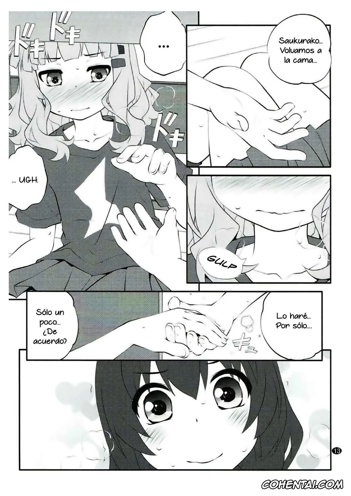 YuruYuri hentai, Himawari Furutani hentai, Sakurako Ohmuro hentai, Himegoto Flowers 11 (YuruYuri), pagina 12