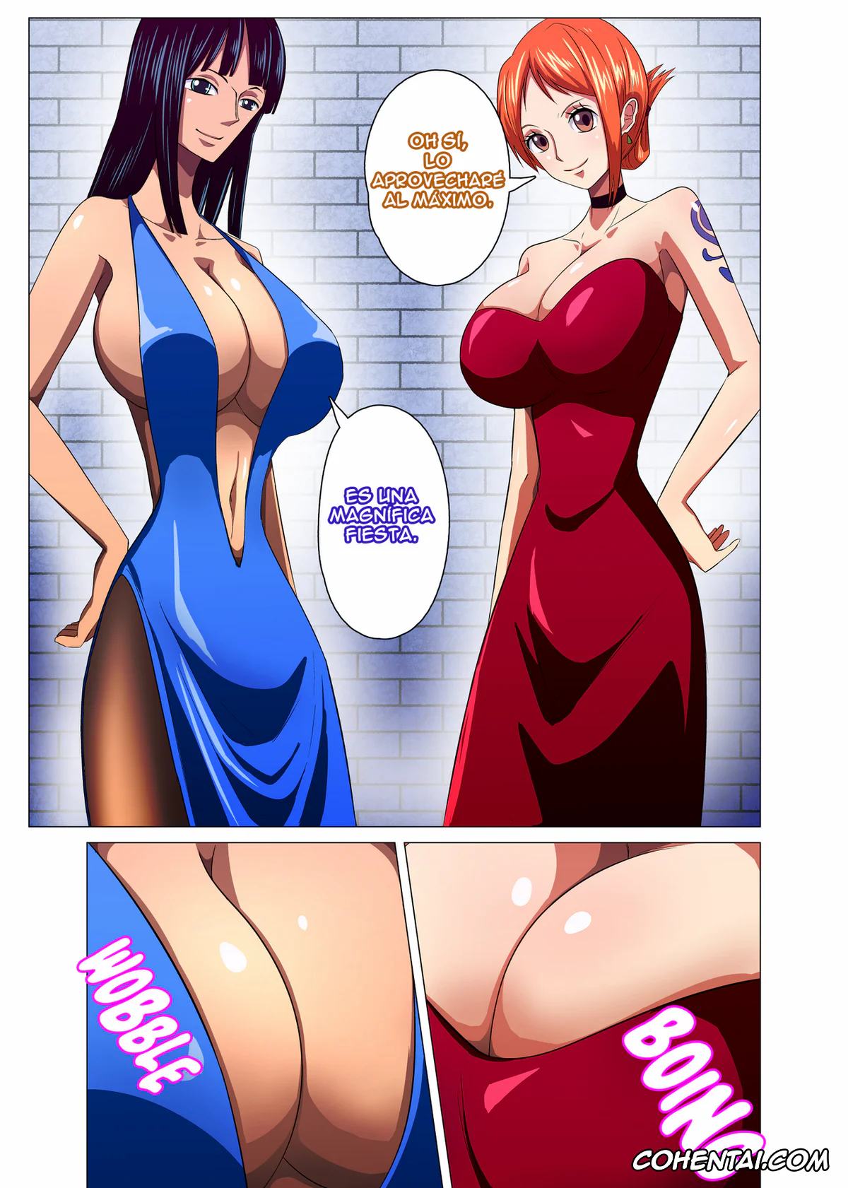 One Piece hentai, Nami hentai, Nico Robin hentai, Onna Kaizoku ga Himitsu no Settai (One Piece), pagina 3