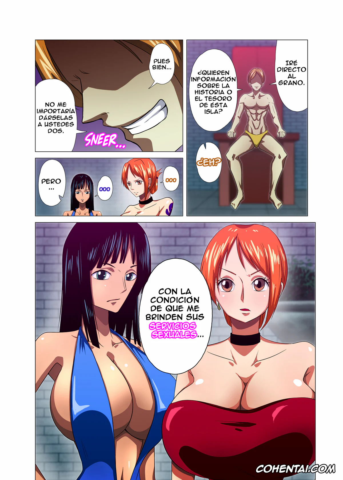 One Piece xxx, Nami xxx, Nico Robin xxx, Onna Kaizoku ga Himitsu no Settai (One Piece), pagina 4