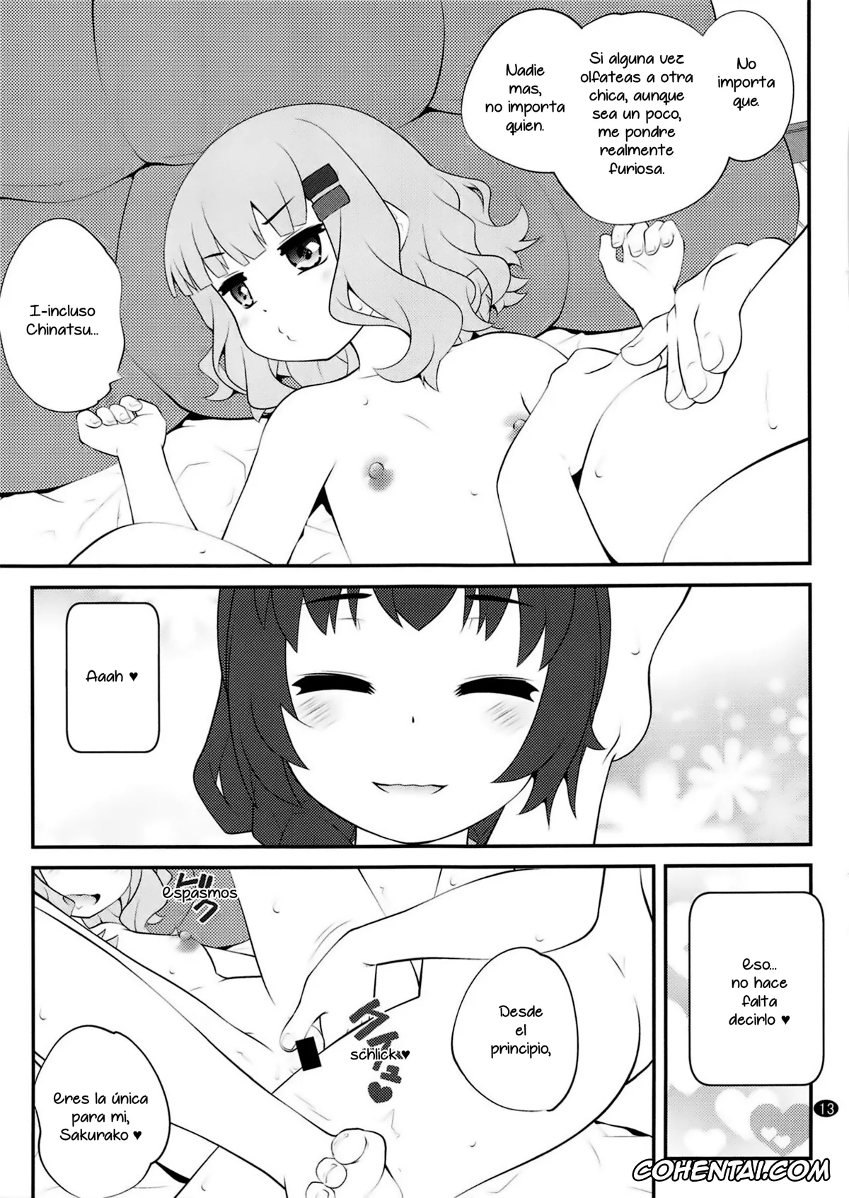 YuruYuri hentai, Himawari Furutani hentai, Sakurako Ohmuro hentai, Himegoto Flowers 13 (YuruYuri), pagina 12