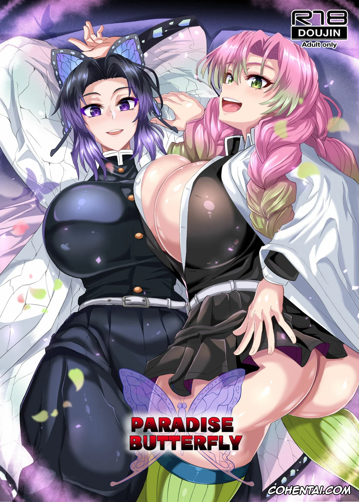 Kimetsu No Yaiba | Demon Slayer xxx, Mitsuri Kanroji xxx, Older Sister Spider Demon xxx, Shinobu Kochou xxx, Gokuraku Chou (Kimetsu no Yaiba), pagina 1