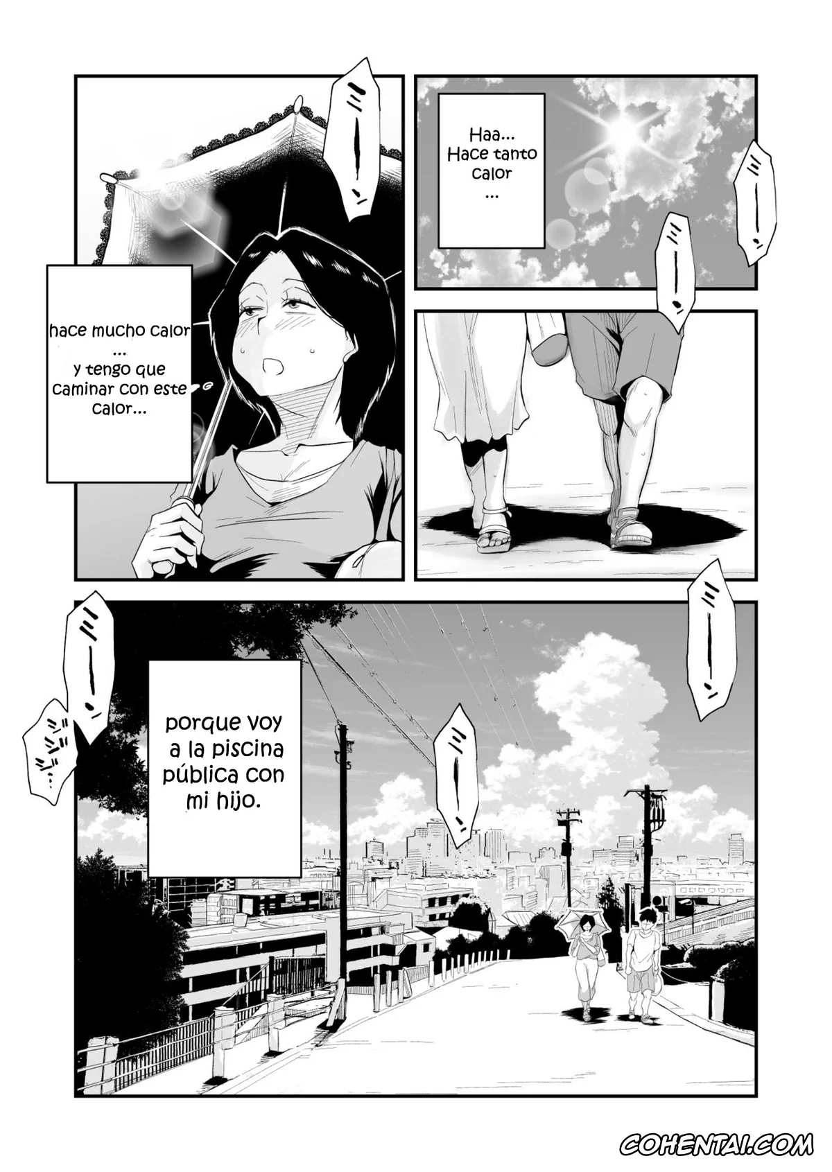 Original hentai, Ano! Okaa-san no Shousai ~Shimin Pool Hen~, pagina 3