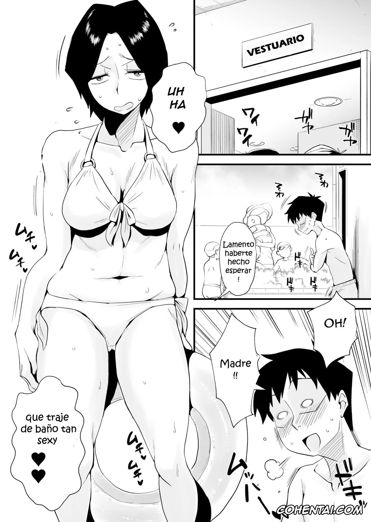 Original hentai, Ano! Okaa-san no Shousai ~Shimin Pool Hen~, pagina 6