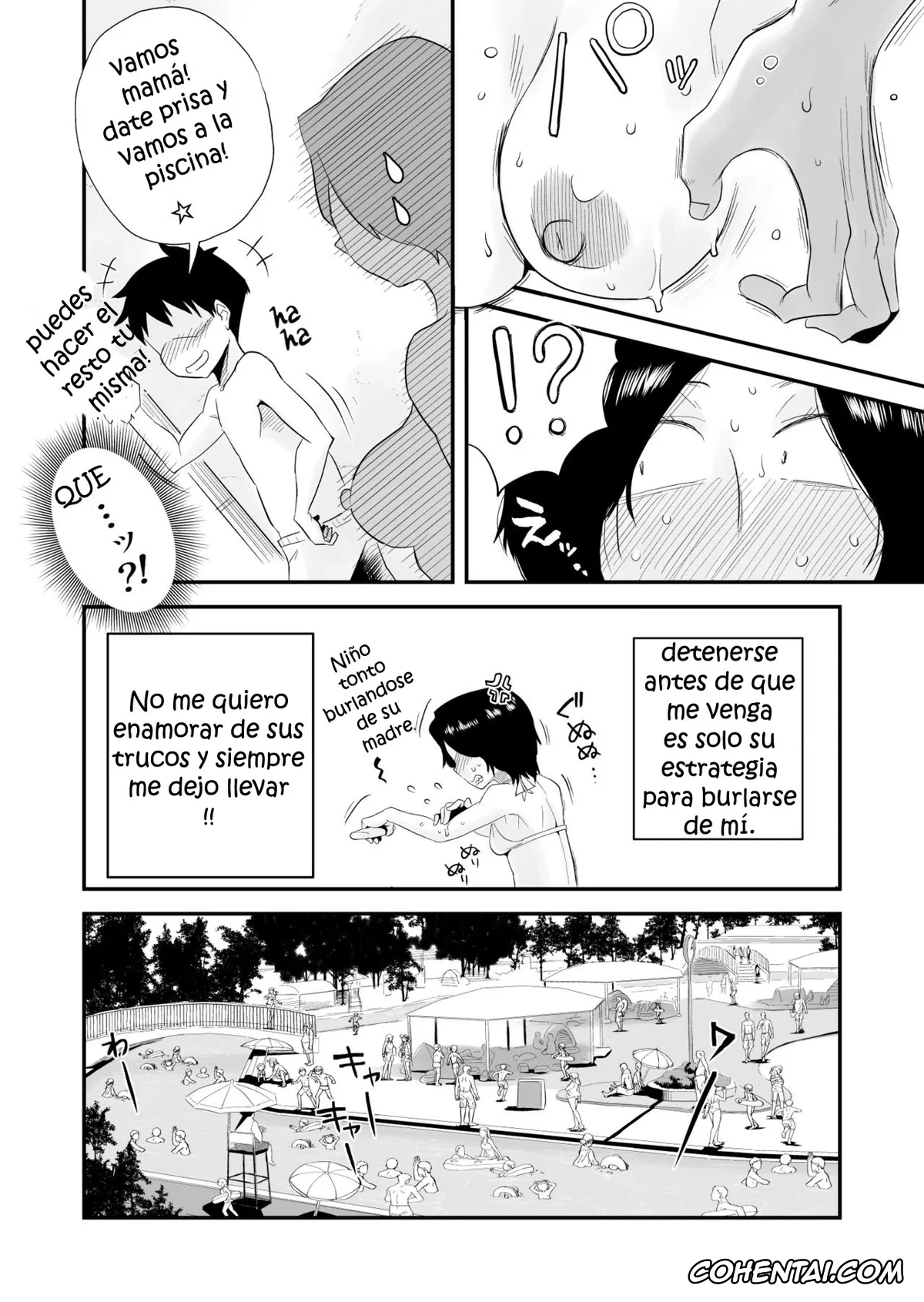 Original xxx, Ano! Okaa-san no Shousai ~Shimin Pool Hen~, pagina 10