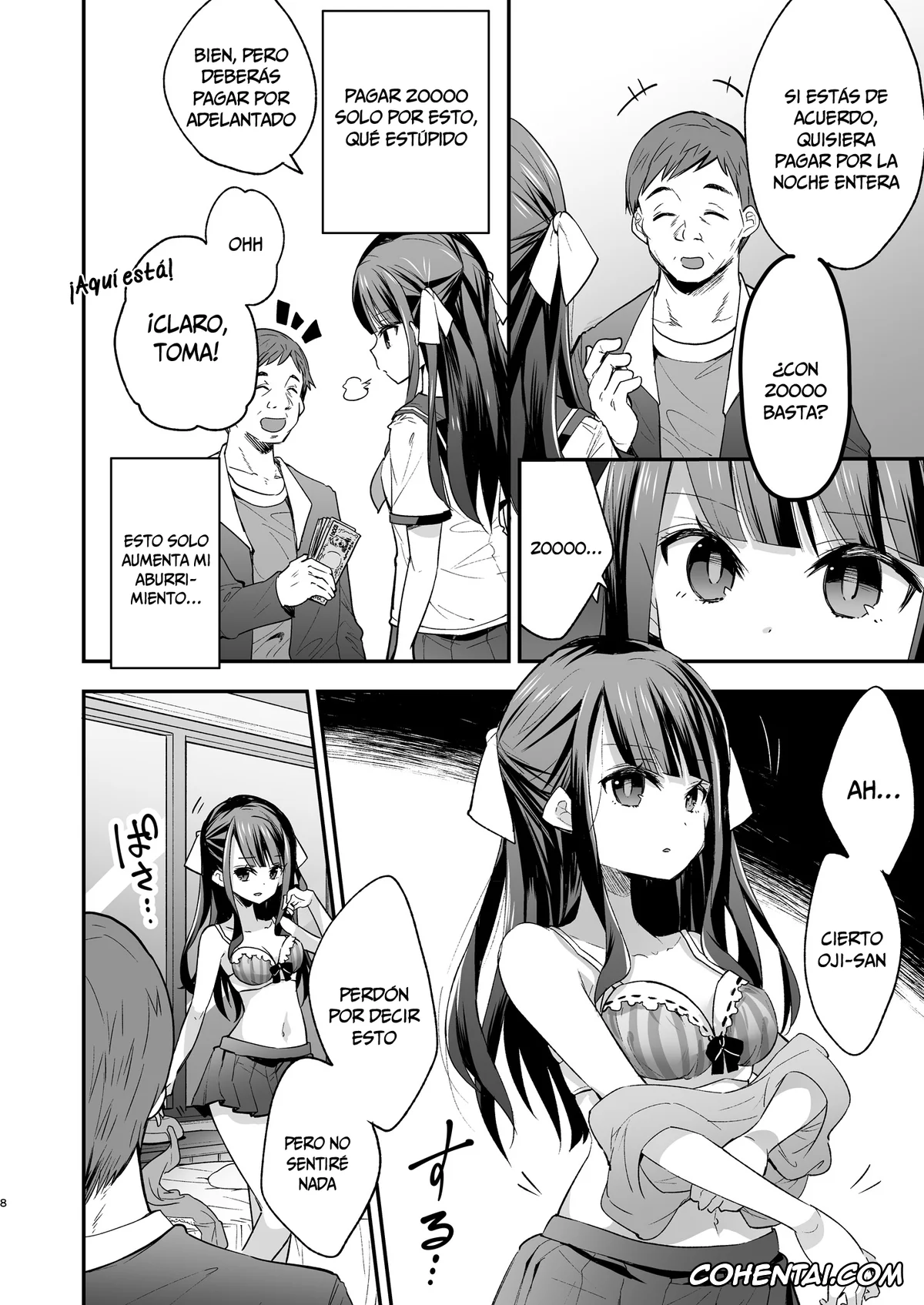 Original hentai, Fukan Shoujo ga Oji-san ni Maketa Hi, pagina 9