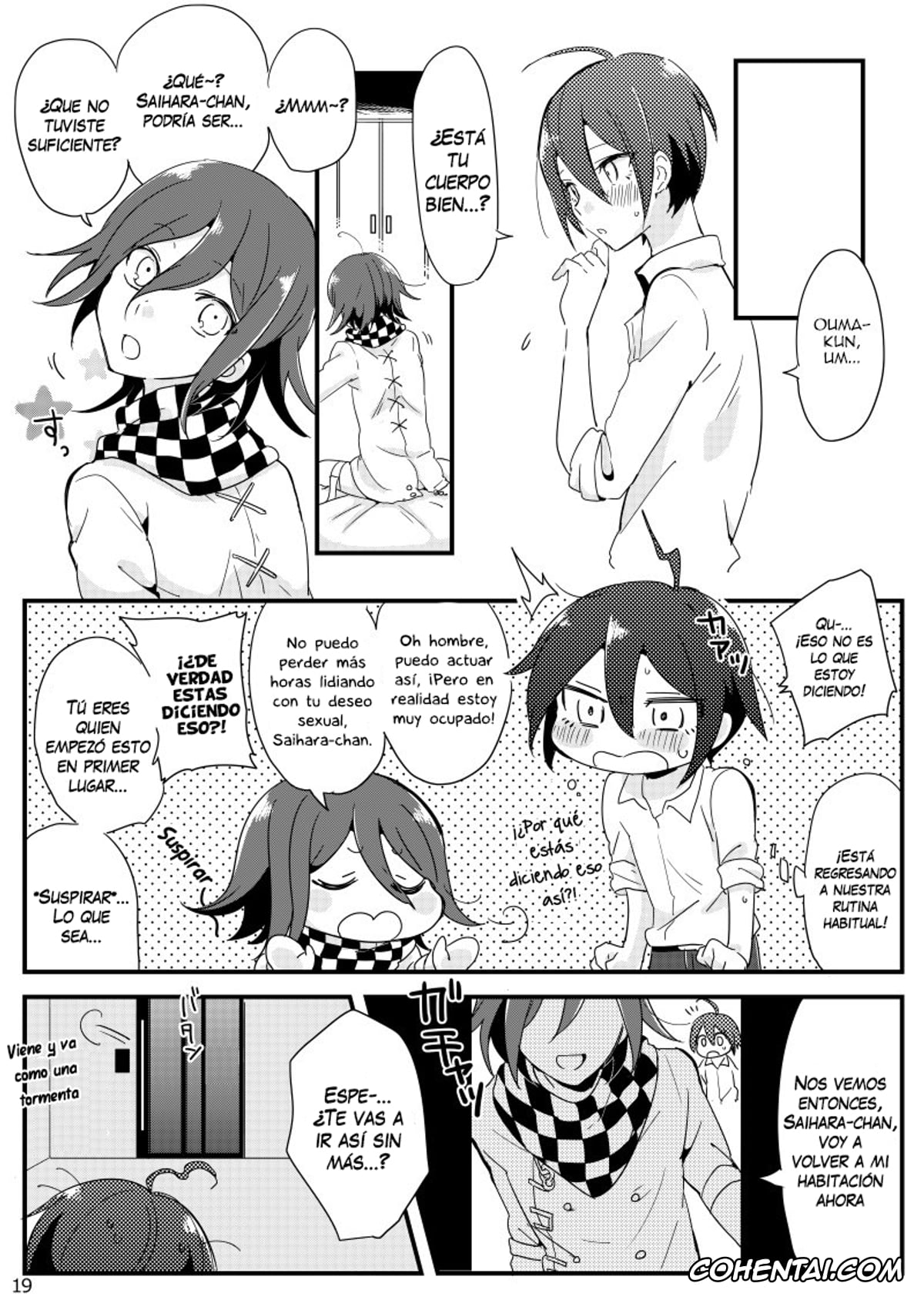 Danganronpa hentai, Kokichi Ouma hentai, Shuuichi Saihara hentai, Ouma-kun no Are na Hi. (New Danganronpa V3), pagina 18