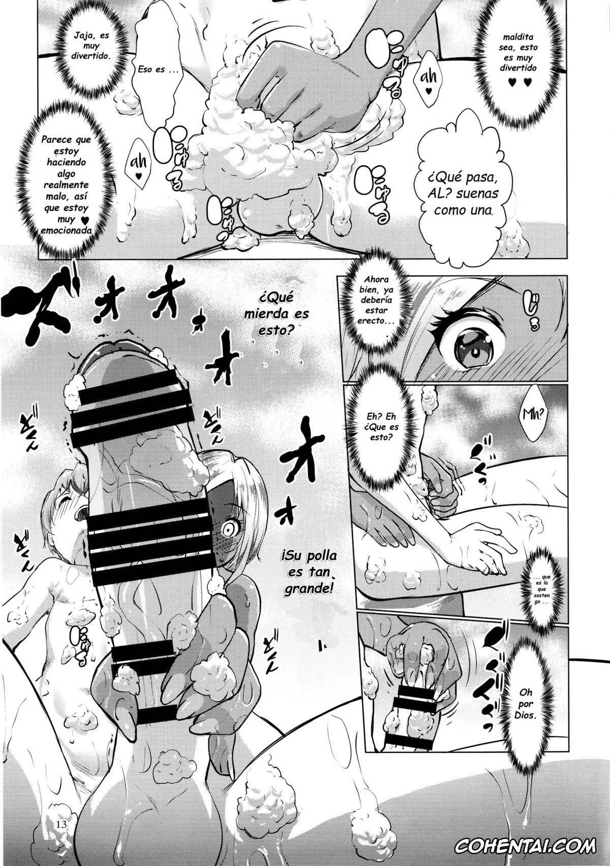 Original hentai, Bocchama wa Kasshoku Gal to Seiso Maid o Haramasetai, pagina 15