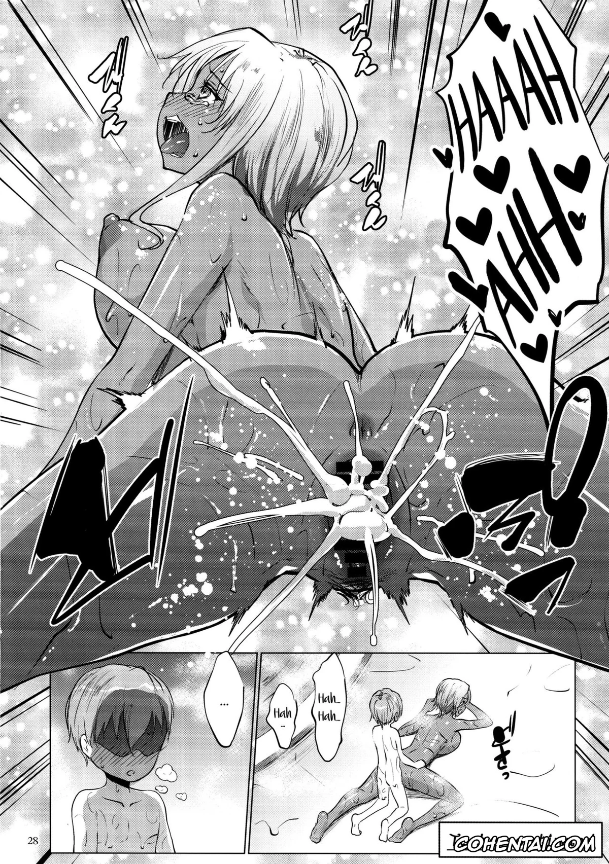 Original hentai, Bocchama wa Kasshoku Gal to Seiso Maid o Haramasetai, pagina 30