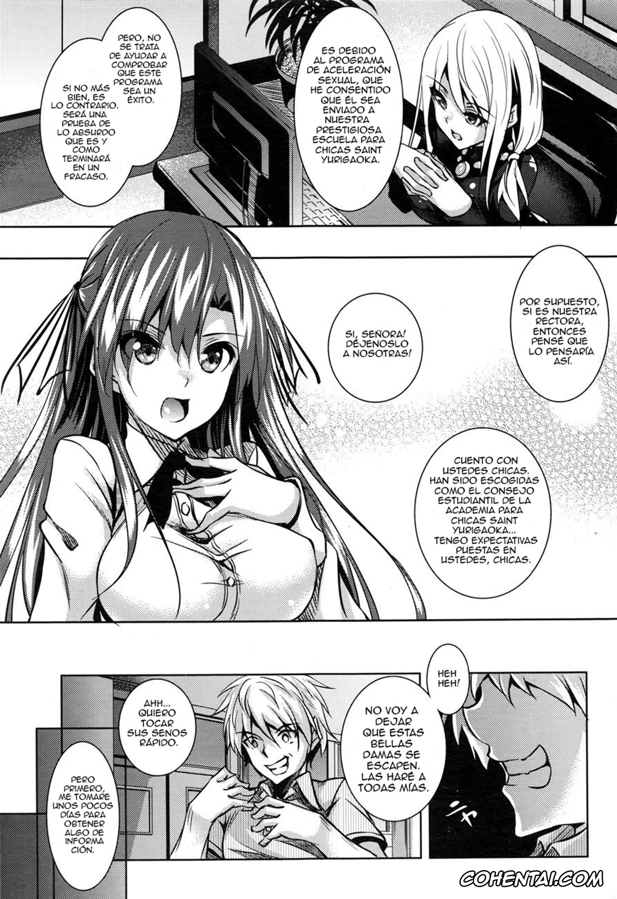 Revistas porno, COMIC Megastore Alpha porno, Saint Yurigaoka Jogakuen Seido-kai (COMIC Megastore Alpha 2016-02), pagina 5